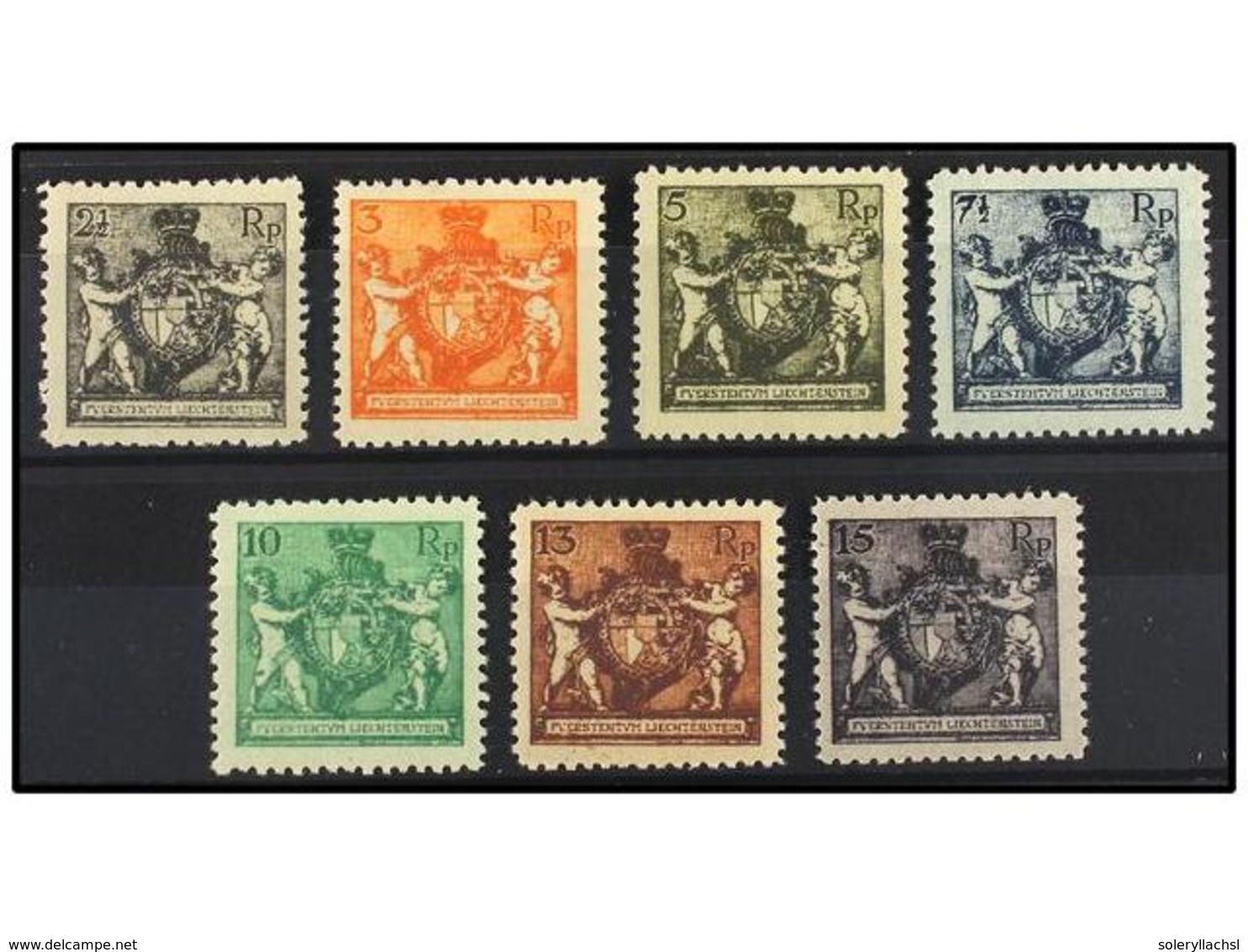 ** LIECHTENSTEIN. Mi.46B/52B. 1921. COMPLETE Set, Perf. 12 1/2, Never Hinged. Michel.320€. - Sonstige & Ohne Zuordnung