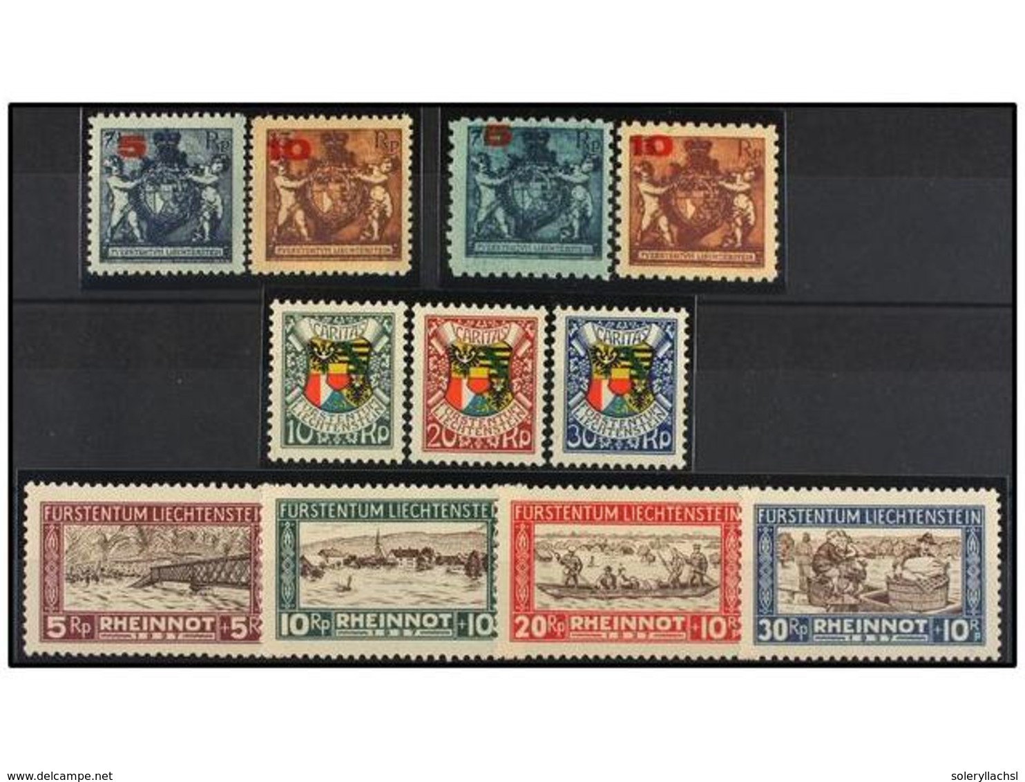 ** LIECHTENSTEIN. Mi.61/62A, 61/62B, 75/77, 78/81. 1924-28. Complete Sets, Never Hinged. LUXE. Michel.435€. - Sonstige & Ohne Zuordnung