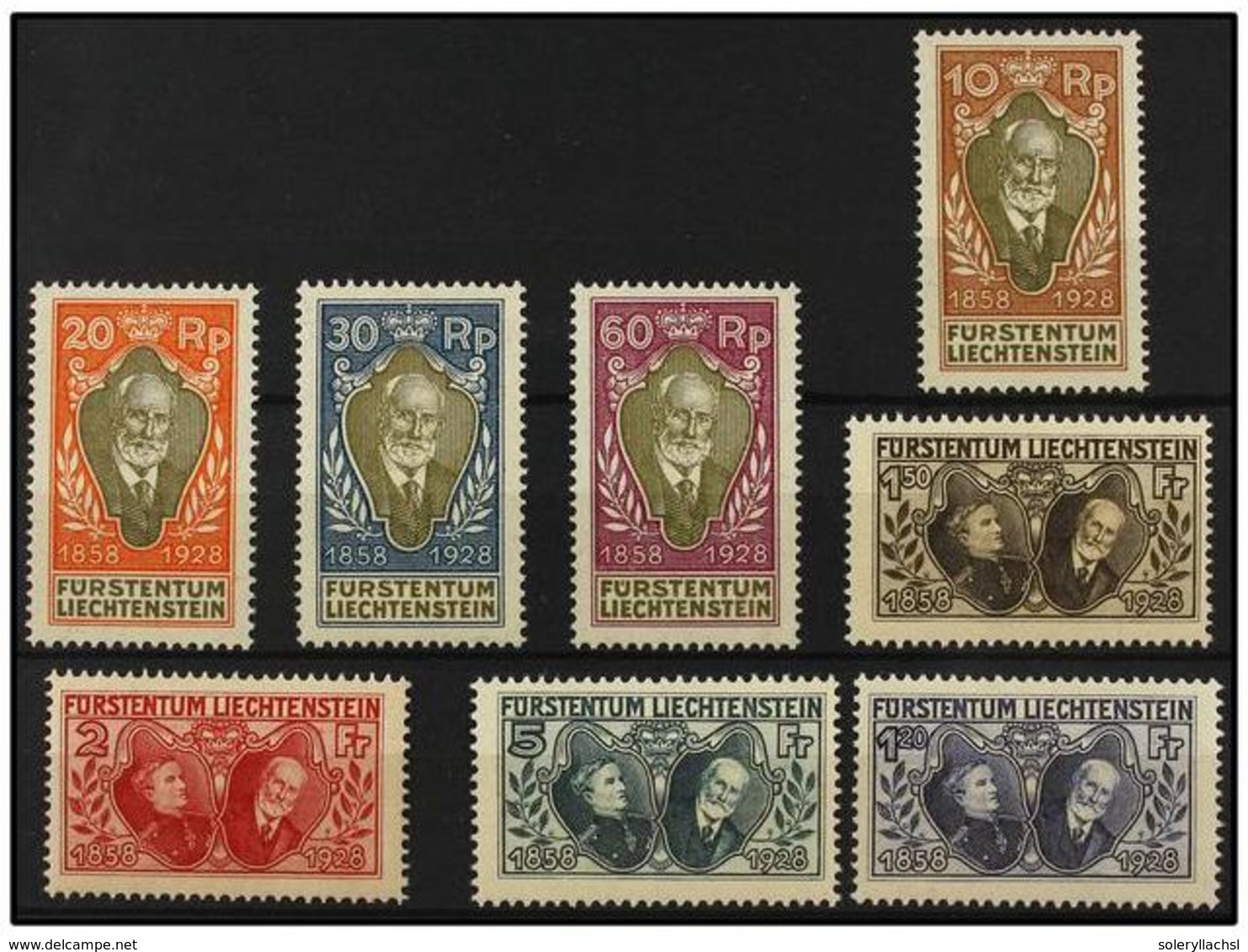 ** LIECHTENSTEIN. Yv.82/89. 1928. Complete Set, Never Hinged. Yvert.1.150€. - Sonstige & Ohne Zuordnung