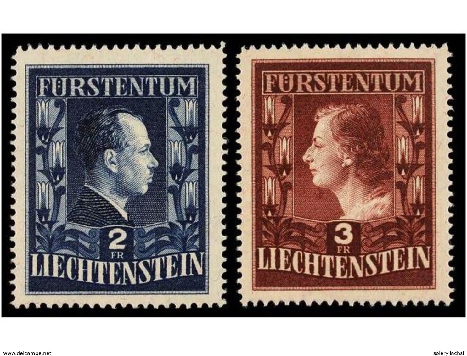 ** LIECHTENSTEIN. Mi.304B/305B. 1951. COMPLETE Set. Perf. 14 3/4. LUXE. Michel.1.000€. - Sonstige & Ohne Zuordnung