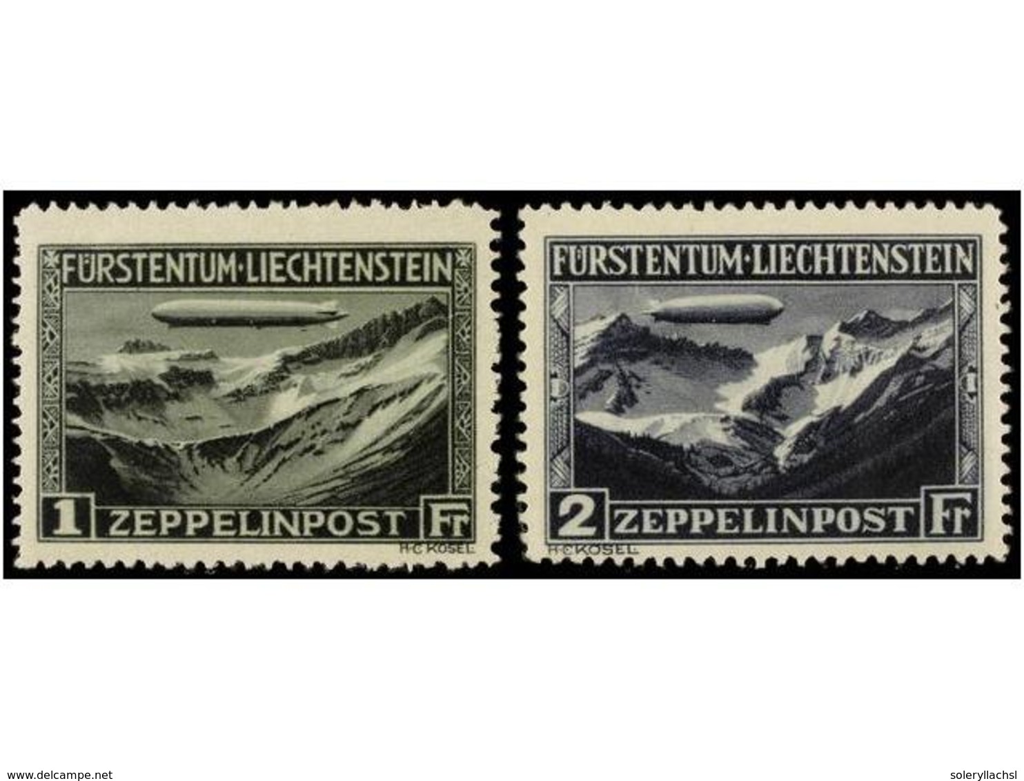 * LIECHTENSTEIN. Yv.A-7/8. 1931. Complete Set, Light Hinged. Yvert.200€. - Sonstige & Ohne Zuordnung