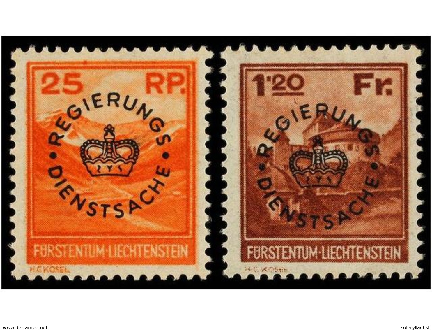 ** LIECHTENSTEIN. Mi.D 9/10. 1933. COMPLETE Set, Never Hinged. Michel.250€. - Altri & Non Classificati