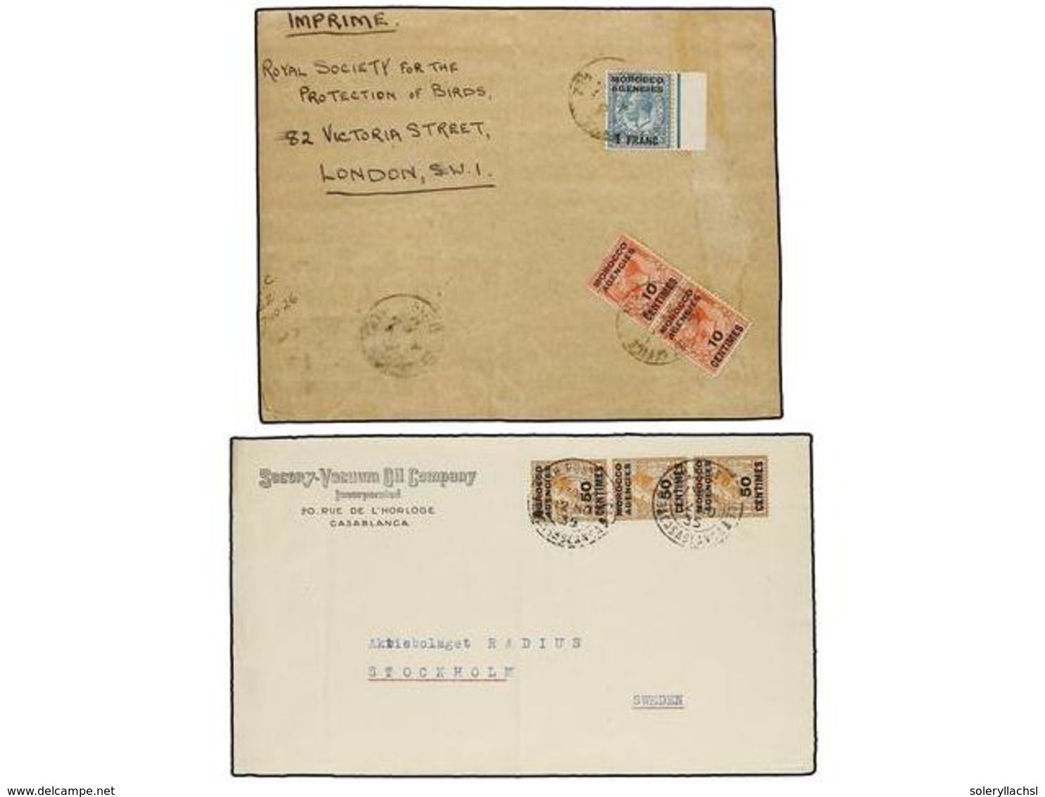 MARRUECOS INGLES. 1926-27. Three Covers And One Front With Diverse Frankings. - Sonstige & Ohne Zuordnung