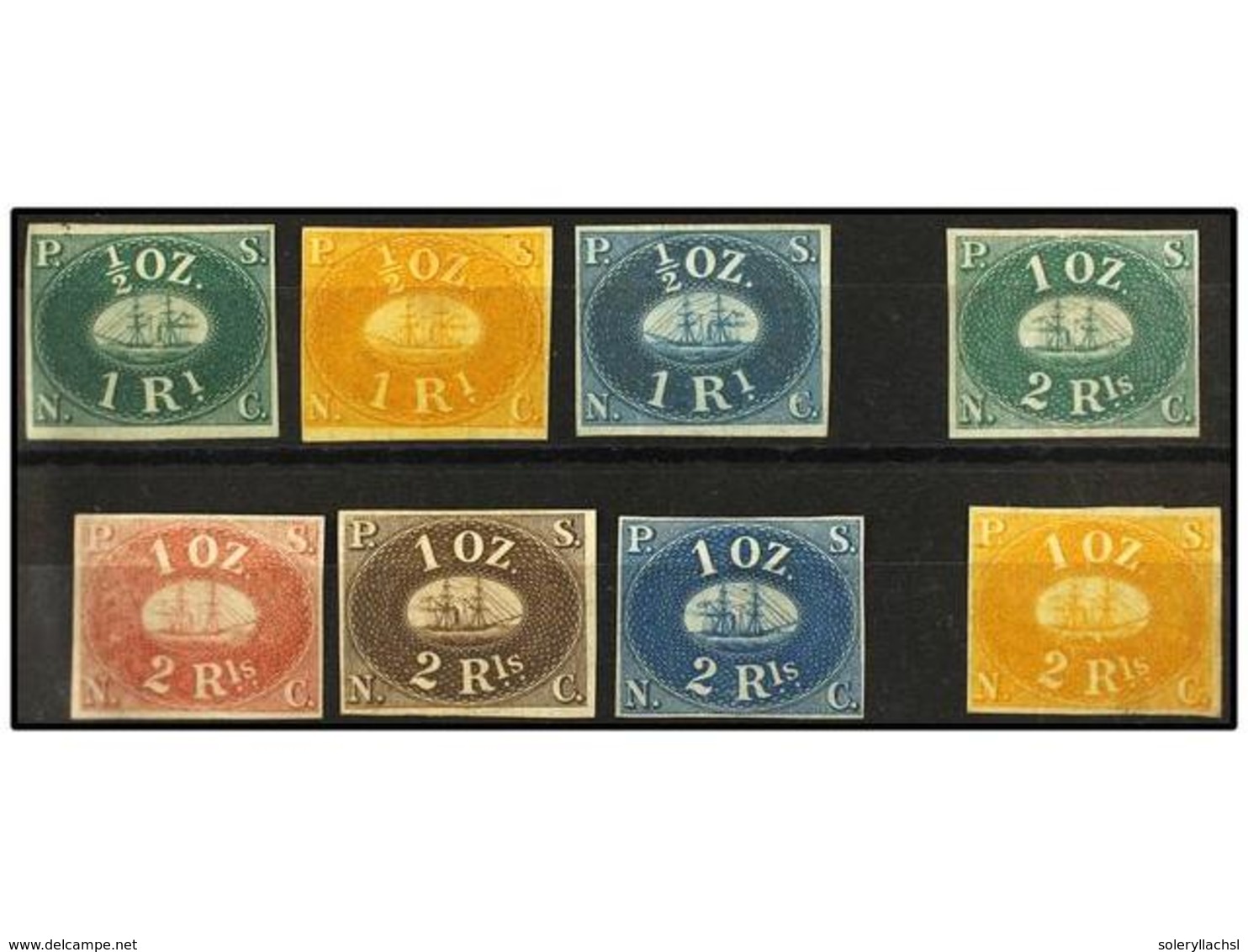 (*) PERU. Yv.1a, D, E, 2a, C, D, E, F.  NO EMITIDOS. 1 Real  En Colores Verde, Amarillo Y Azul Y  2 Reales  En Colores V - Sonstige & Ohne Zuordnung