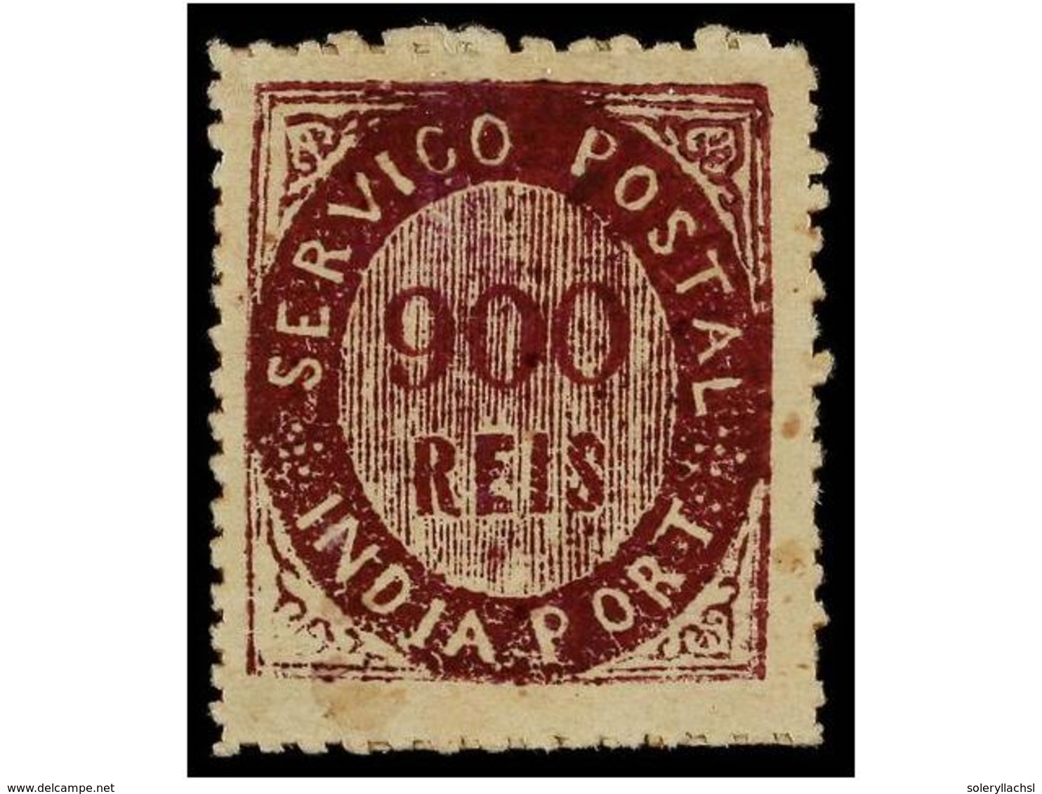 * INDIA PORTUGUESA. Mu.15. 1871.  900 Reis  Violeta, Tipo II, Papel Grueso. MAGNÍFICO EJEMPLAR. Cert. M. Da MOTA. Mundif - Altri & Non Classificati