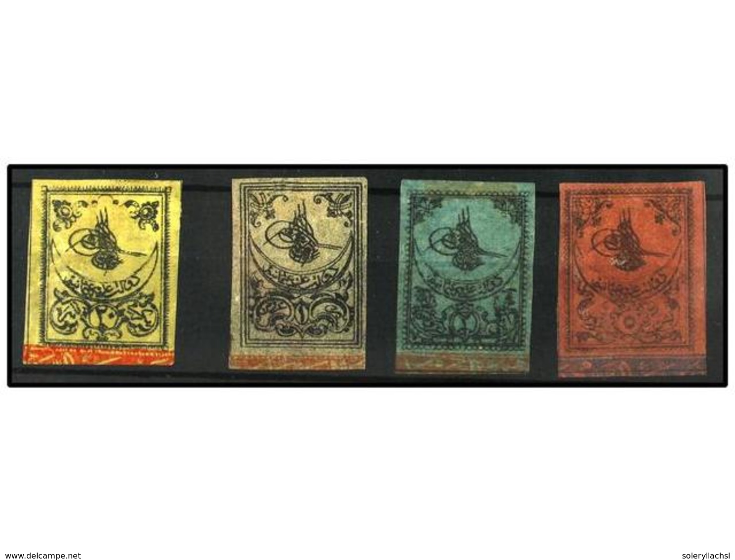 */(*) TURQUIA. Yv.2, 2A, 3, 4. 1863.  20 Pa. ,  1 Pi., 2 Pi.  Y  5 Pi.  Muy Bonitos Ejemplares. Yvert.700€. - Sonstige & Ohne Zuordnung