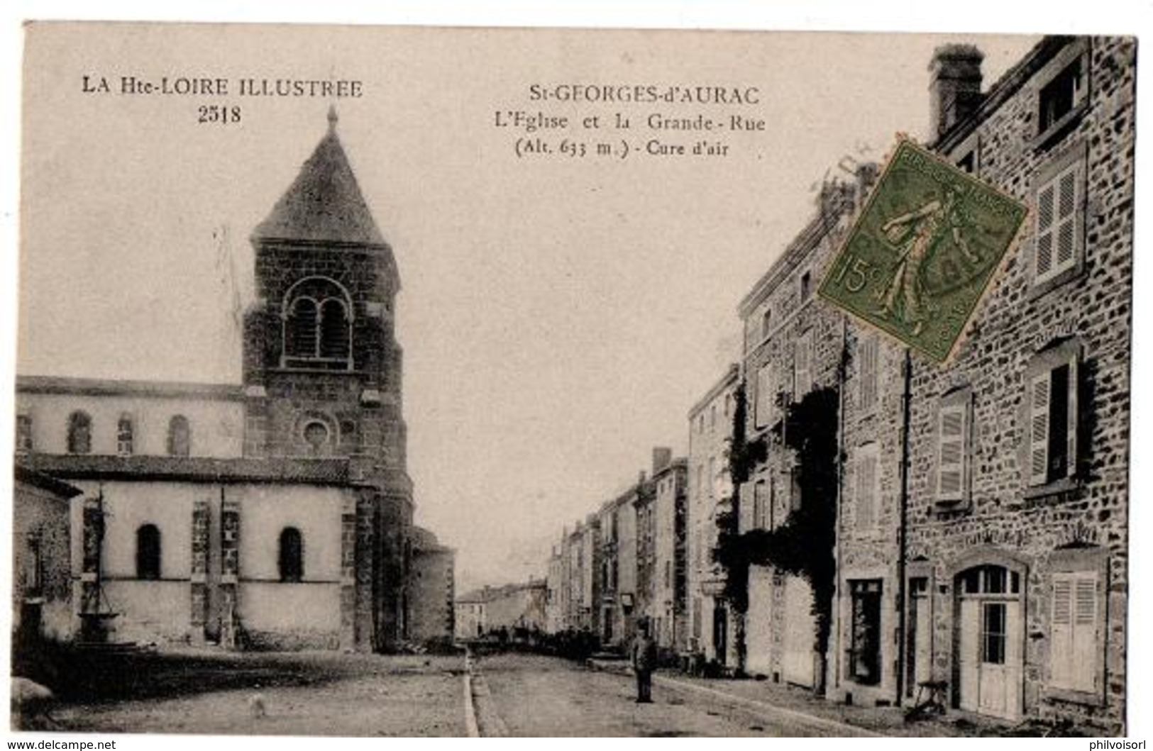 ST GEORGES D AURAC L EGLISE LA GRANDE RUE   ANIMEE - Autres & Non Classés