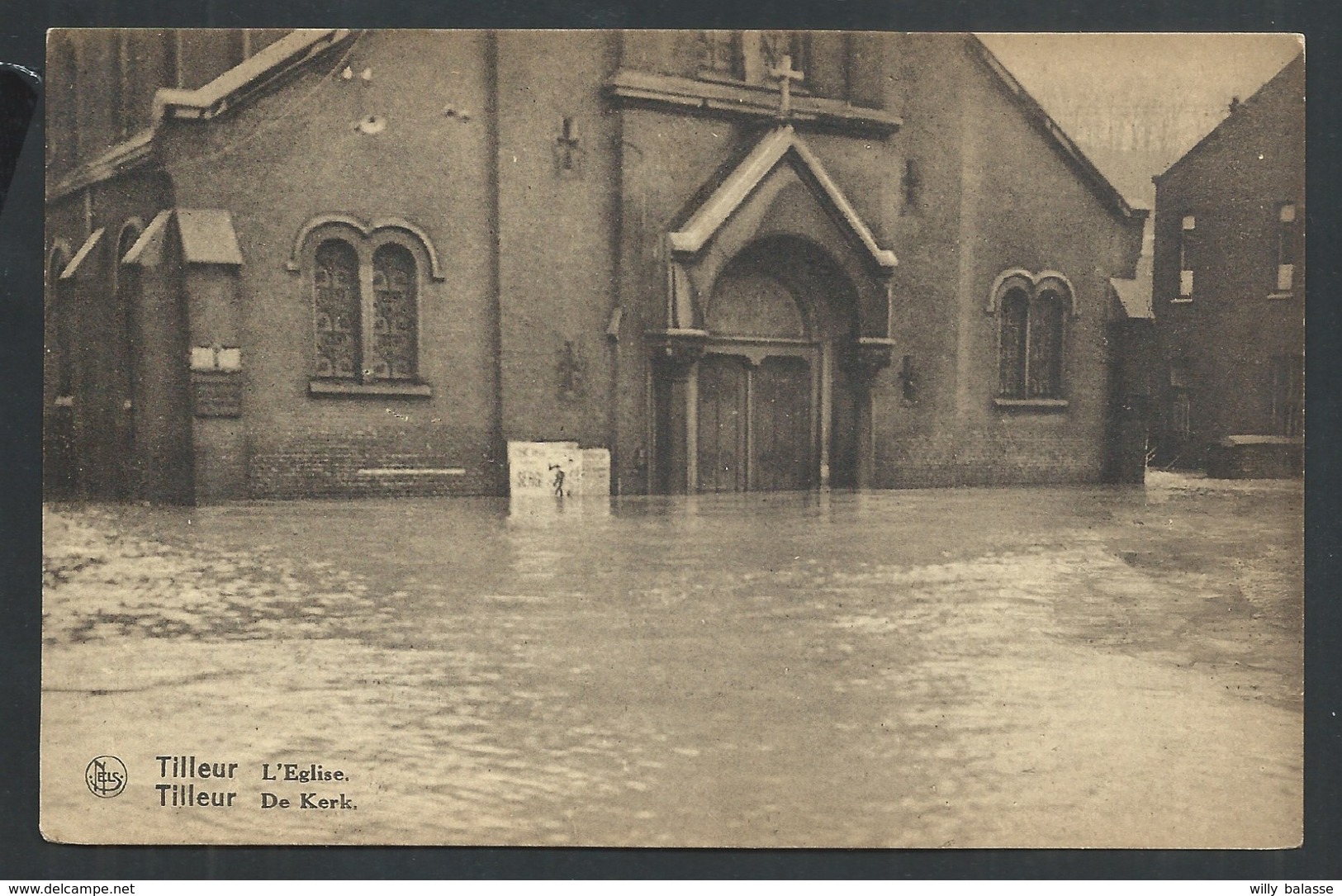 +++ CPA - TILLEUR - L'Eglise - Kerk - Inondations 1925-26 - Nels  // - Saint-Nicolas