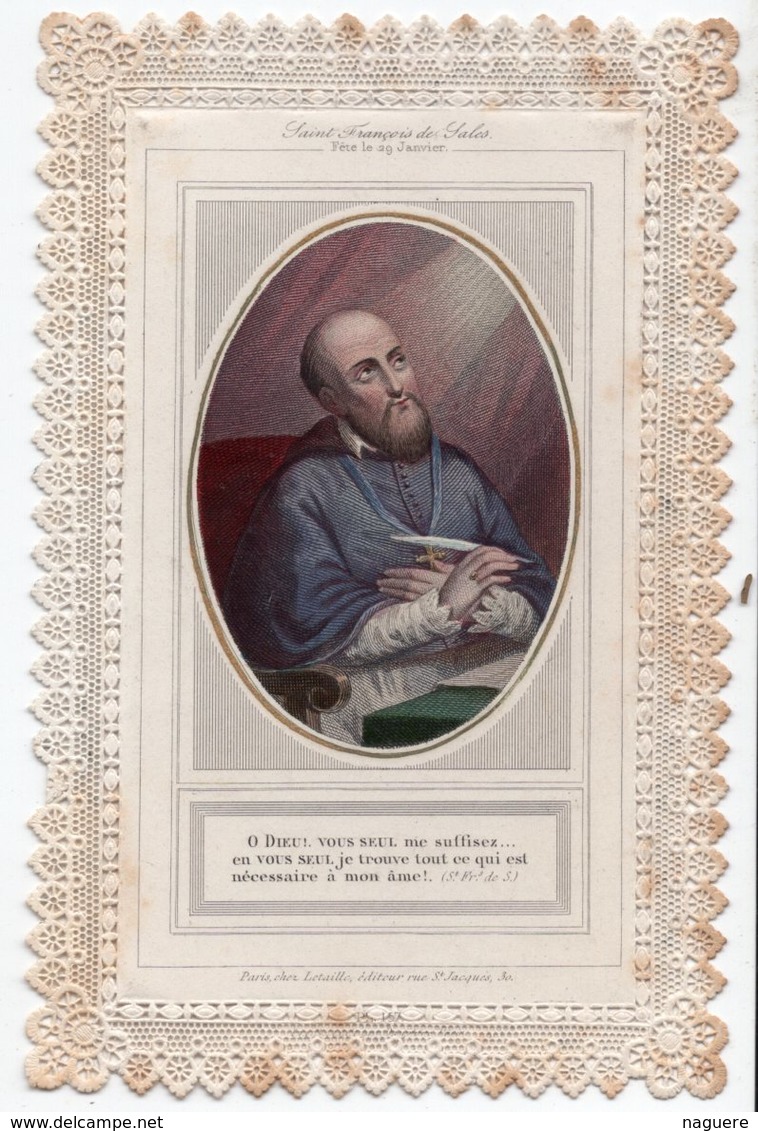 SAINT FRANCOIS DE SALES    CANIVET XIXéme - Devotion Images