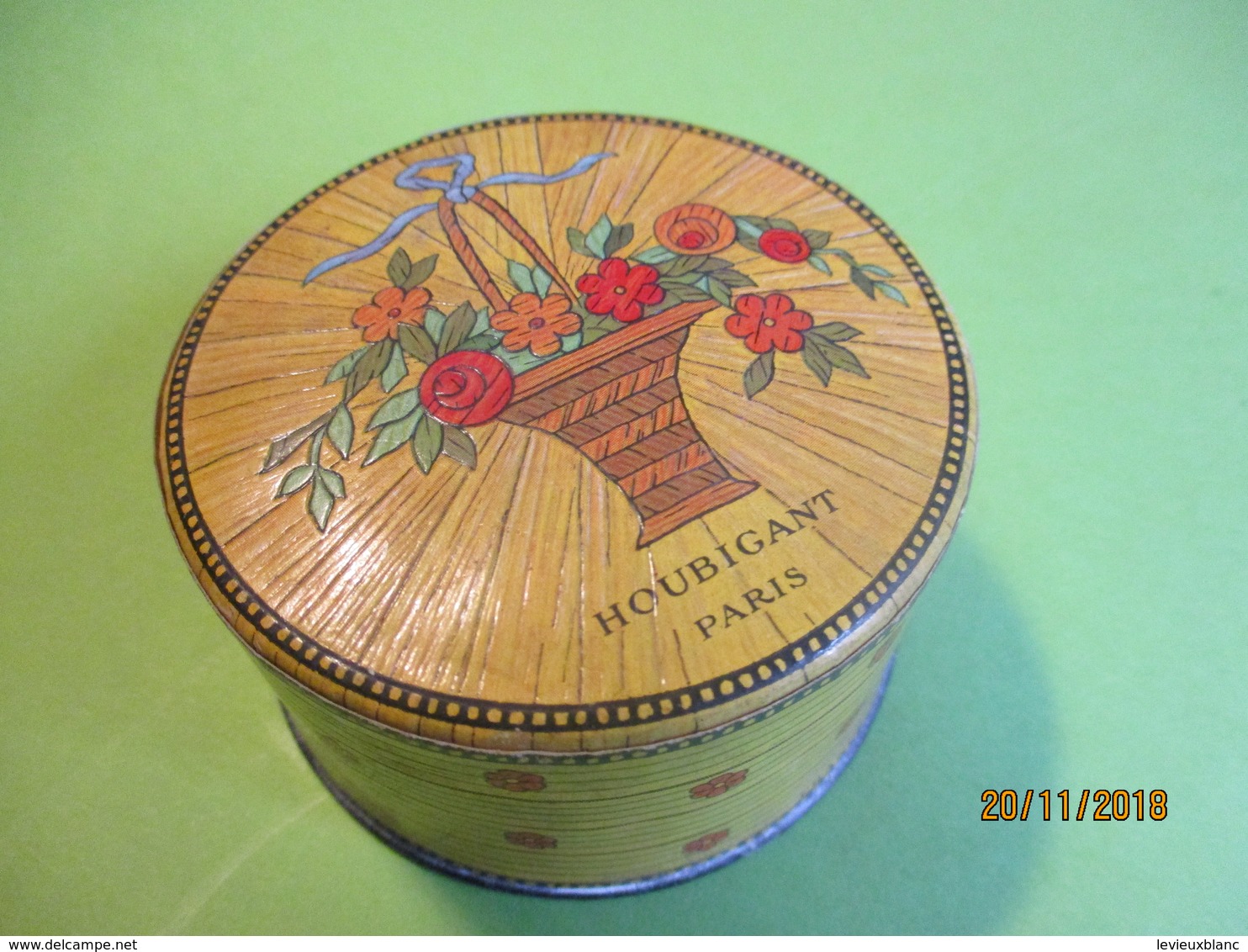 Maquillage/Boite De Poudre De Riz/HOUBIGANT/Paris/ Quelques Fleurs Naturelles/Vers 1930-50    PARF184 - Beauty Products