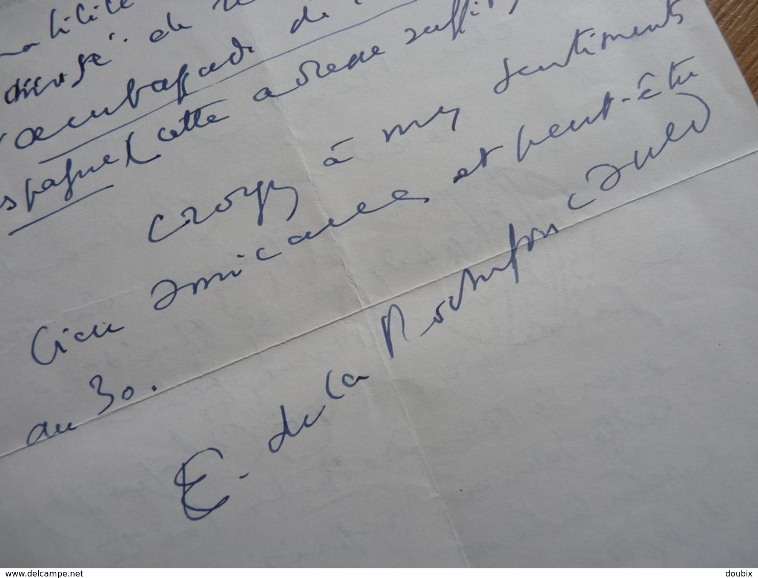 DUCHESSE Edmée DE LAROCHEFOUCAULD (1895-1991) Femme De Lettres. Jury FEMINA - 2 X AUTOGRAPHE à Pierre Béarn - Other & Unclassified