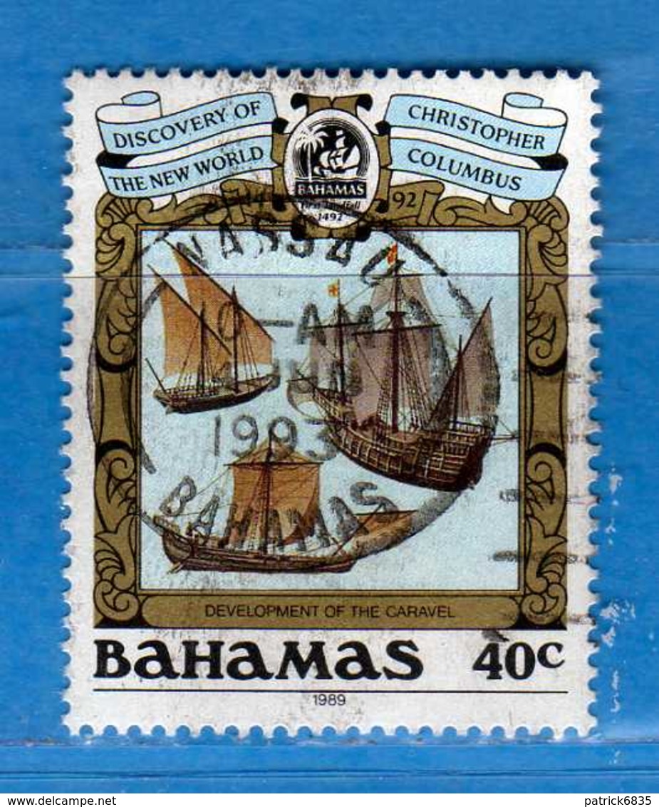 (Us3) ) BAHAMAS ° 1989 - Christophe Colom. Yvert. 682. Usato  Vedi Descrizione. - Bahamas (1973-...)