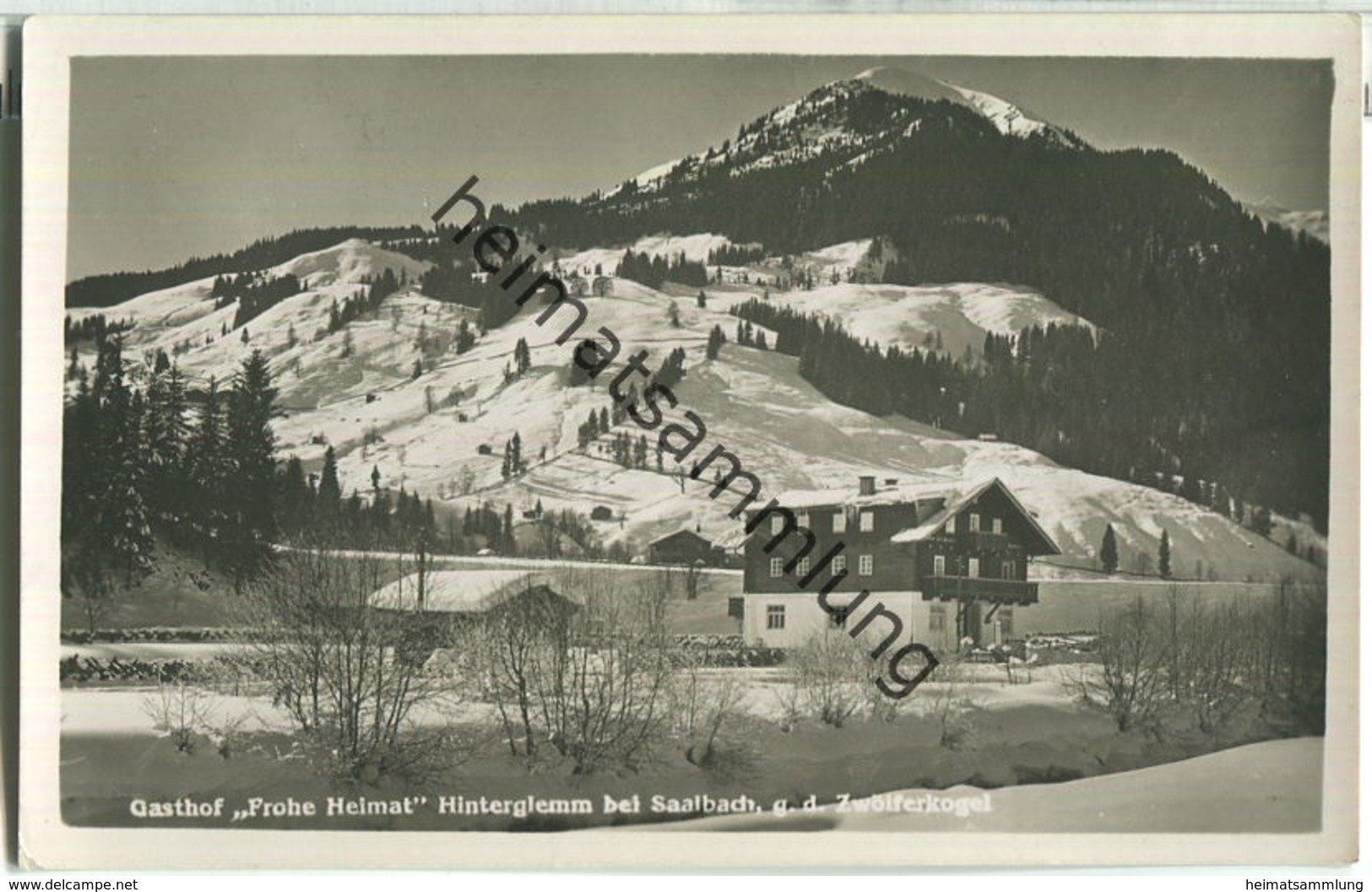 Hinterglemm - Gasthof Frohe Heimat - Foto-Ansichtskarte - Verlag C. Jurischek Salzburg - Saalbach