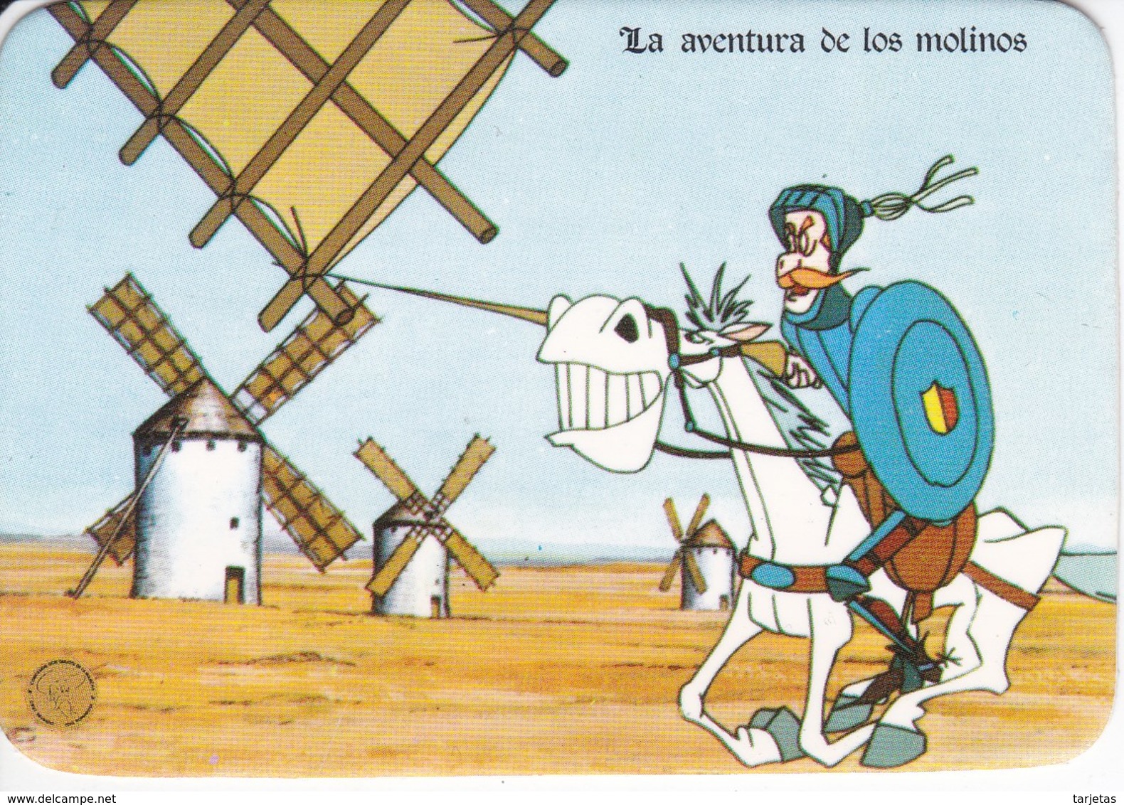 CALENDARIO DEL AÑO 1981 DE DON QUIJOTE DE LA MANCHA (CALENDRIER-CALENDAR) MOLINO-MILL-MOULIN - Tamaño Pequeño : 1981-90