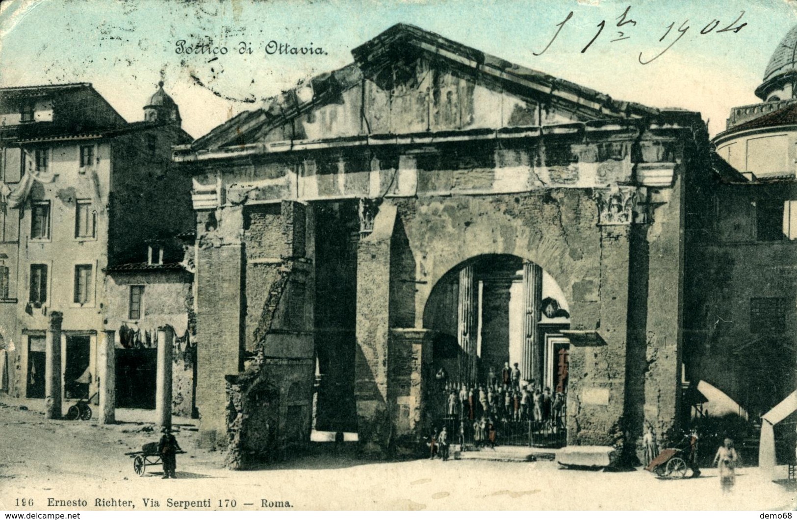 Italie Italia Lazio Roma Rome  Porte Ottavia 1904 Carte Pionnière - Andere Monumente & Gebäude