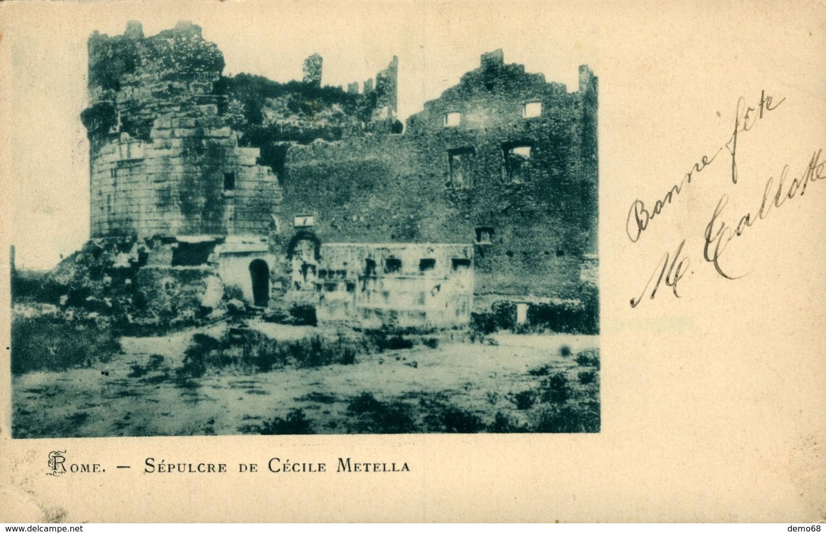 Italie Italia Lazio Roma Rome  Sepulcre De St Cécile 1901 Carte Pionnière - Andere Monumente & Gebäude