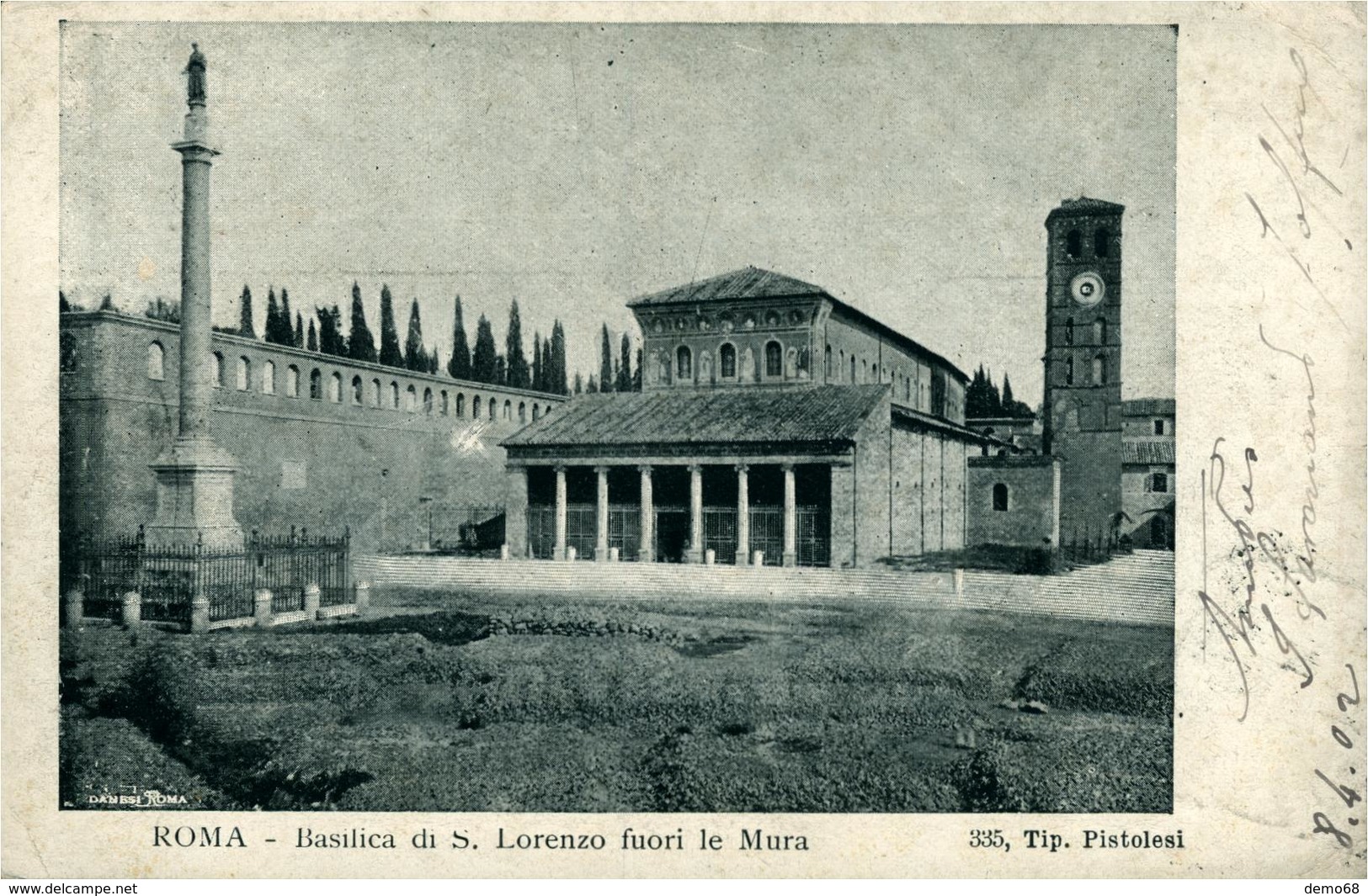 Italie Italia Lazio Roma Rome  Basilica De S. Lorenzo 1902 Carte Pionnière - Chiese