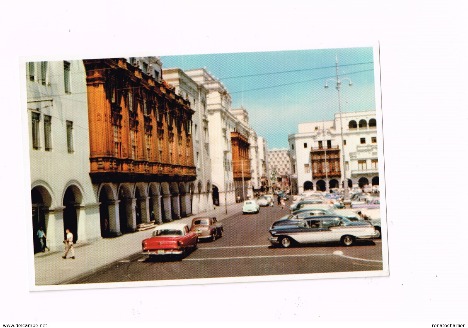 Portales De La Plaza De Armas,Lima.OLdtimer.Vieilles Autos. - Pérou