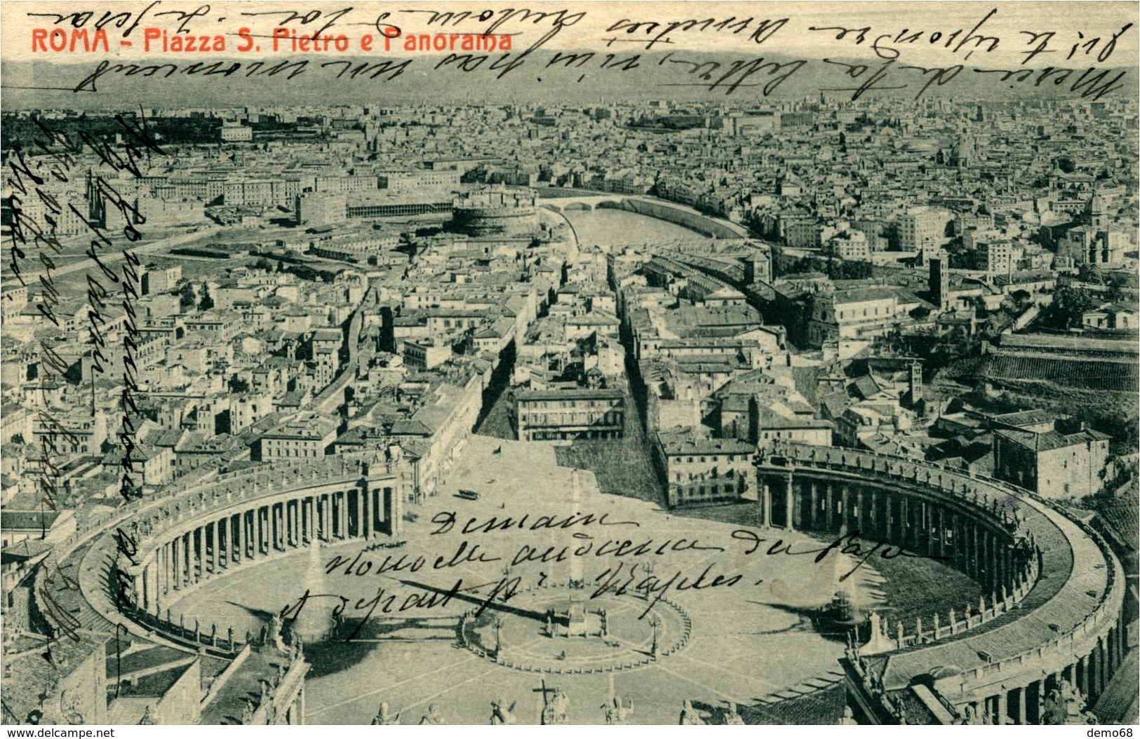 ROME Place St Pierre Et Panorama 190...... Carte Pionnière - San Pietro