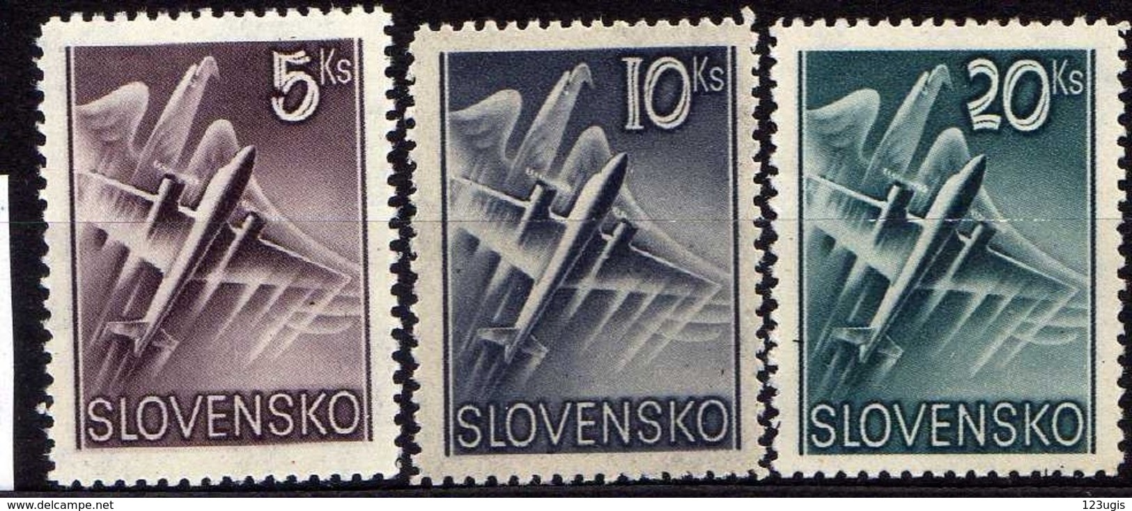 Slowakei / Slovakia, 1940, Mi 76-78 **, Flugpost   [240319XXIV] - Nuovi