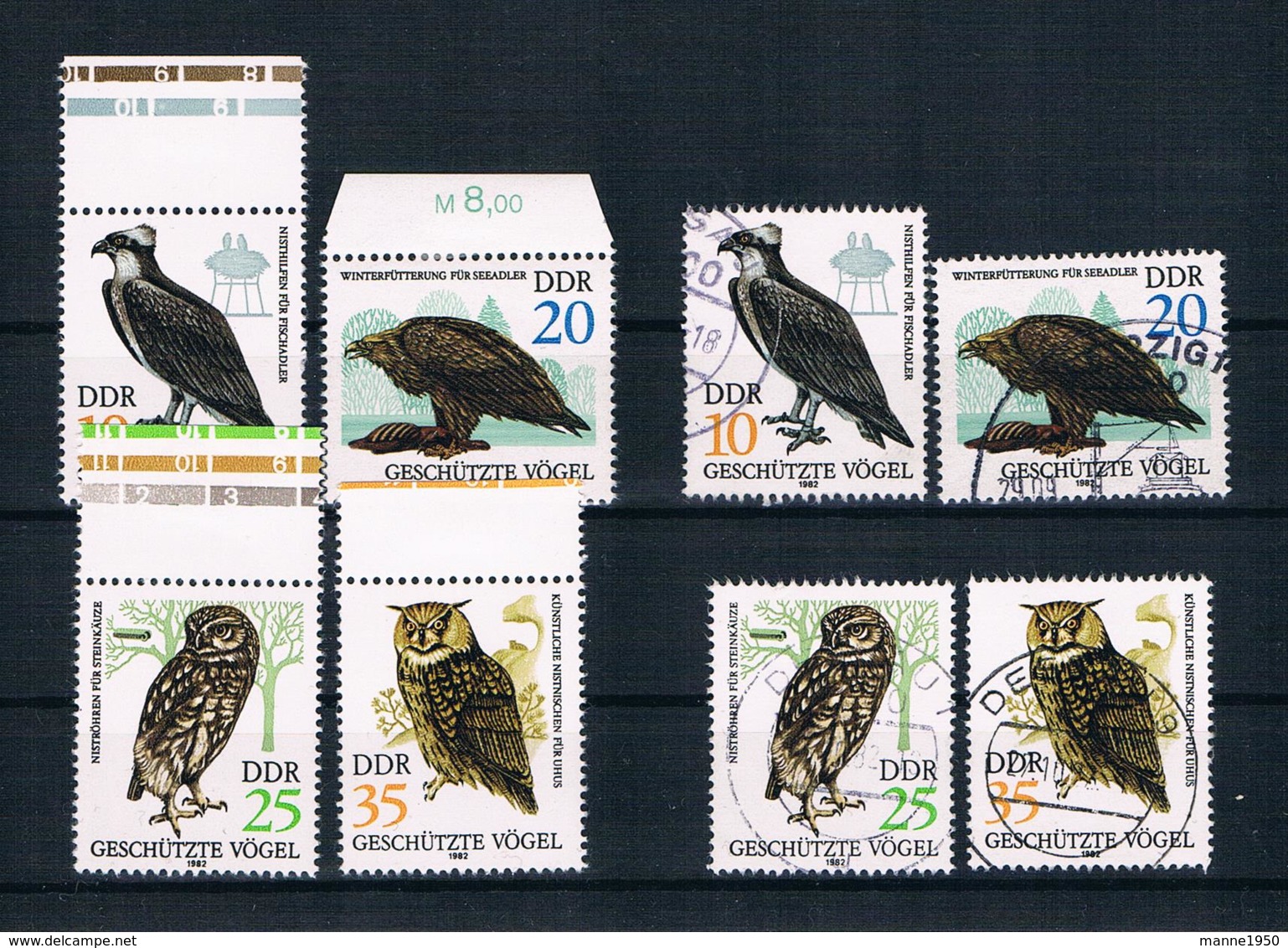 DDR 1982 Vögel Mi.Nr. 2702/05 Kpl. Satz ** + Gestempelt - Neufs