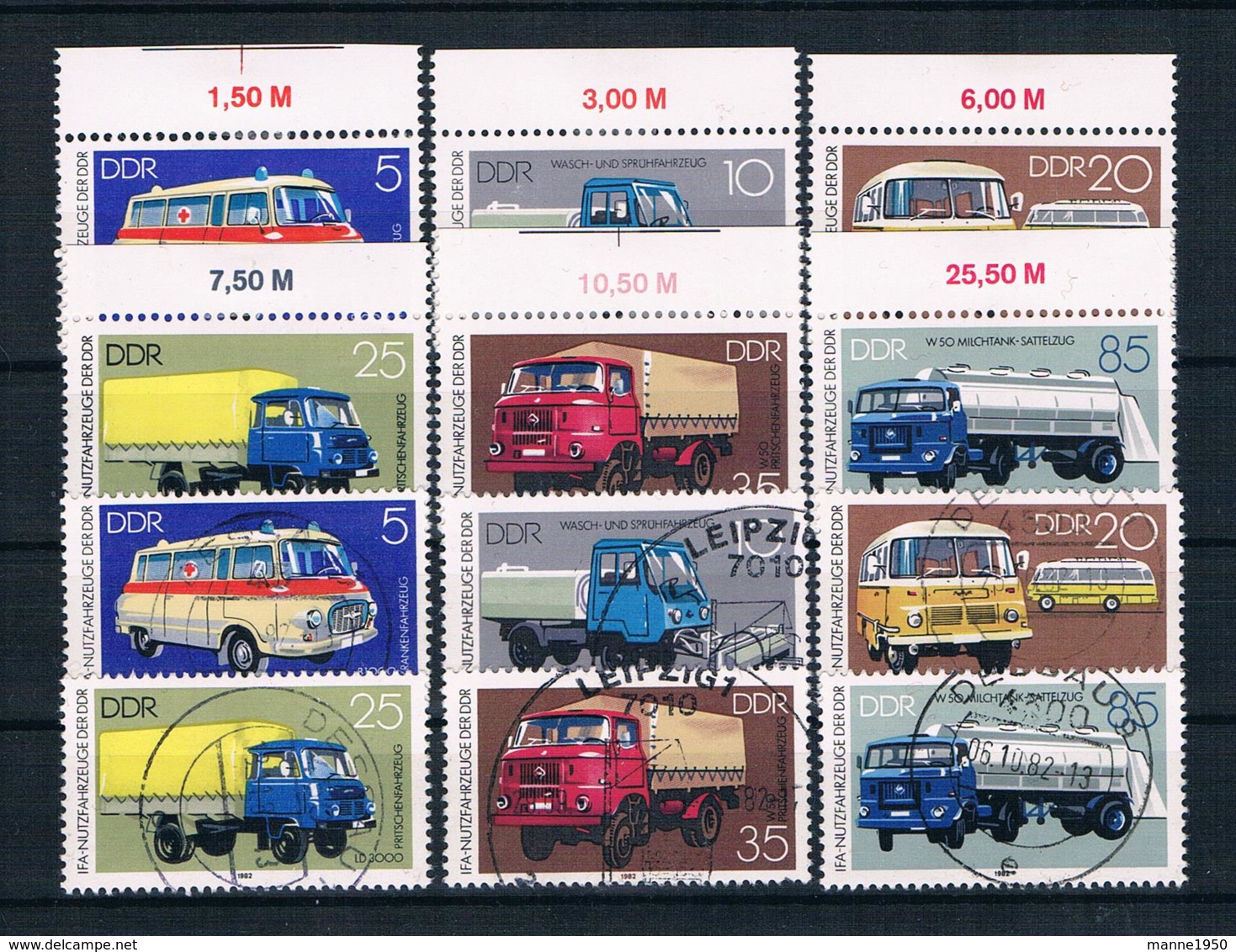 DDR 1982 Autos Mi.Nr. 2744/49 Kpl. Satz ** + Gestempelt - Neufs