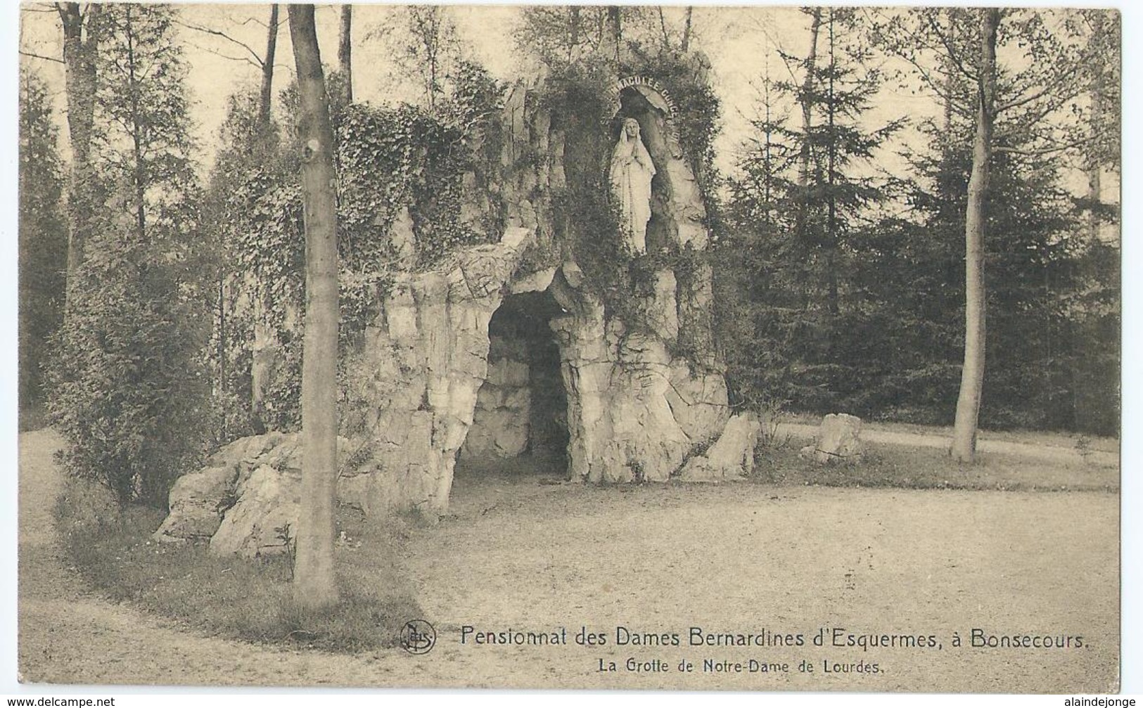Bonsecours - Pensionnat Des Dames Bernardines D'Esuermes,à Bonsecours - La Grotte - 1921 - Peruwelz
