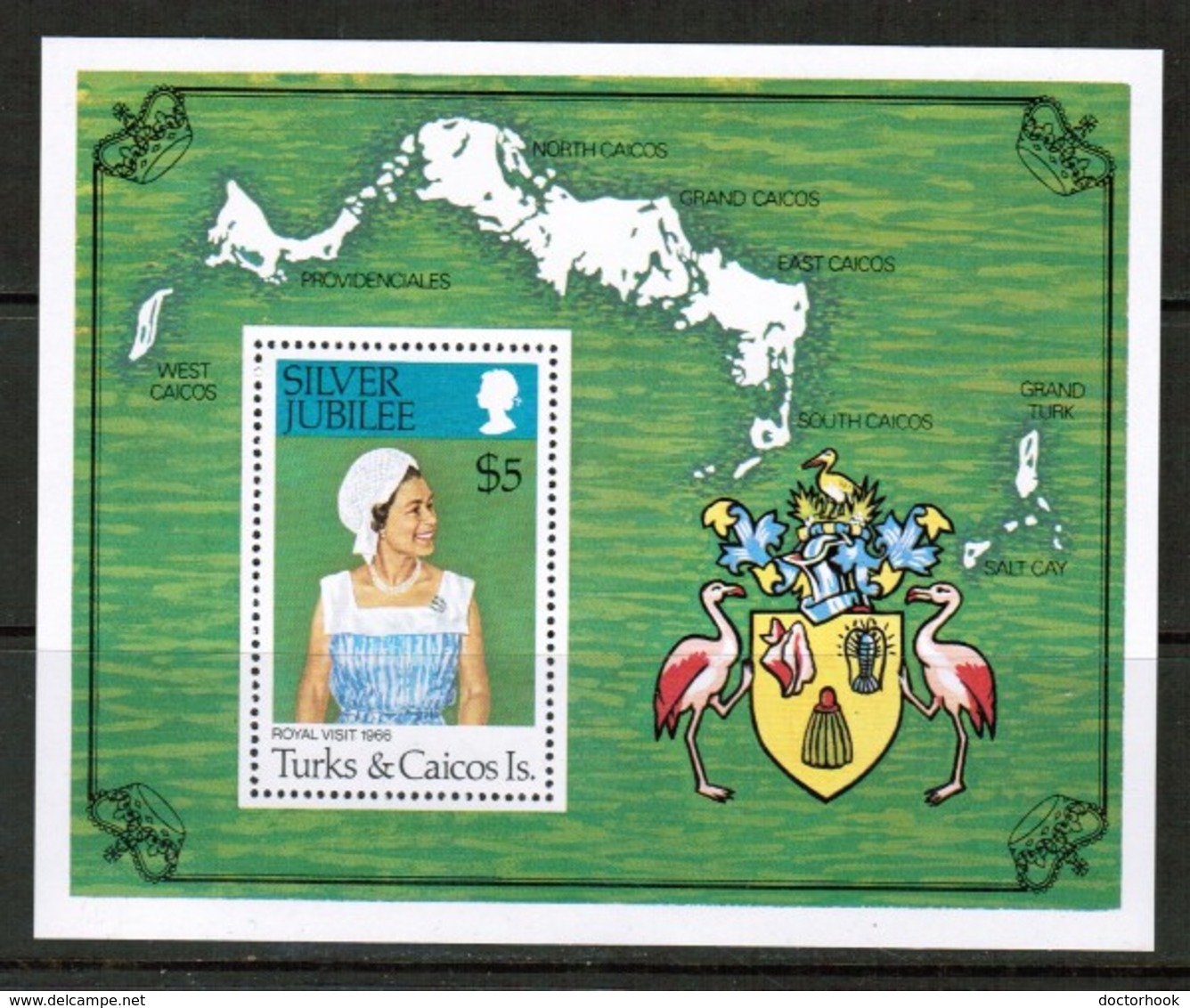 TURKS & CAICOS ISLANDS   Scott # 324** VF MINT NH Souvenir Sheet SS-365 - Turks And Caicos