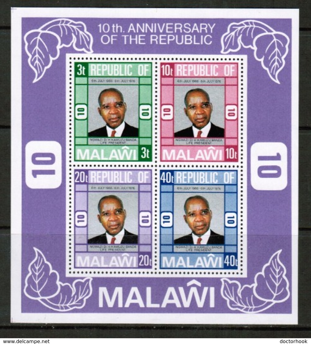 MALAWI   Scott # 288a** VF MINT NH Souvenir Sheet SS-368 - Malawi (1964-...)