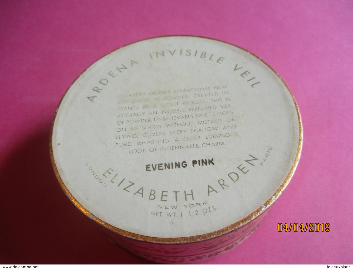 Maquillage/Boite De Poudre De Riz/ Elisabeth ARDEN,Paris-New York-London/Ardena Invisible Veil/Pink/Vers 1930-50 PARF189 - Kosmetika