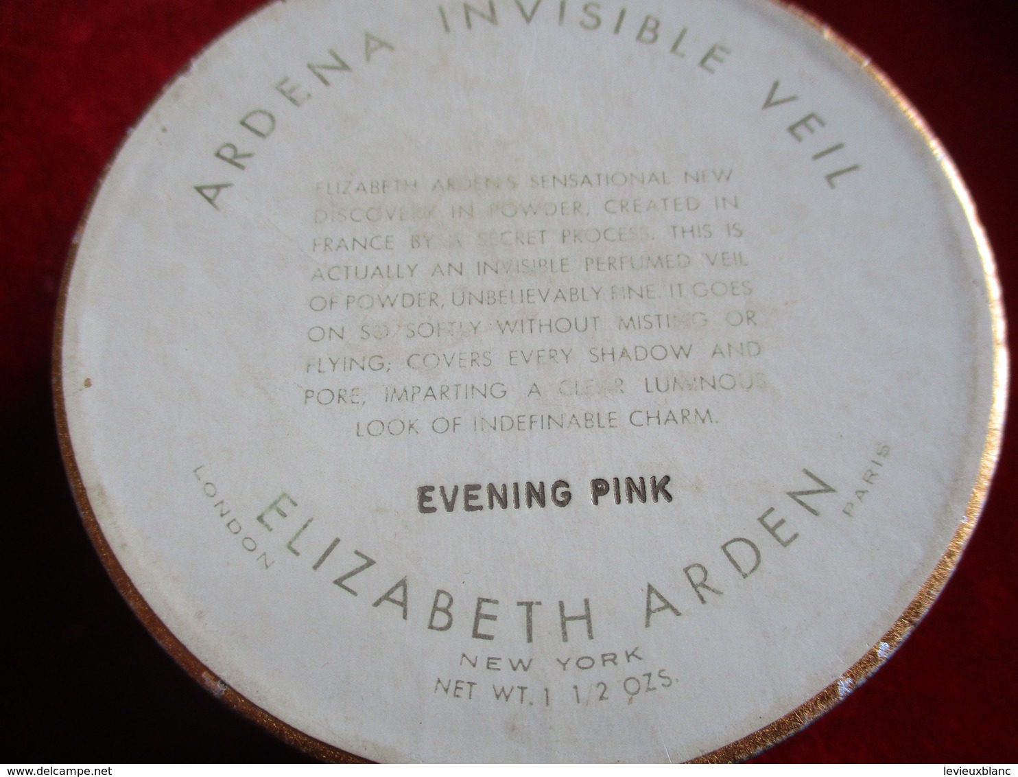 Maquillage/Boite de Poudre de riz/ Elisabeth ARDEN,Paris-New York-London/Ardena Invisible Veil/Pink/Vers 1930-50 PARF189