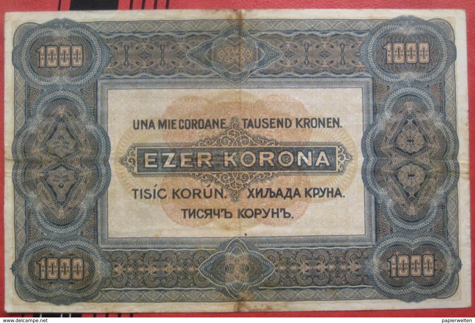 1000 / Ezer Korona 1920 (WPM 66) - Hongrie