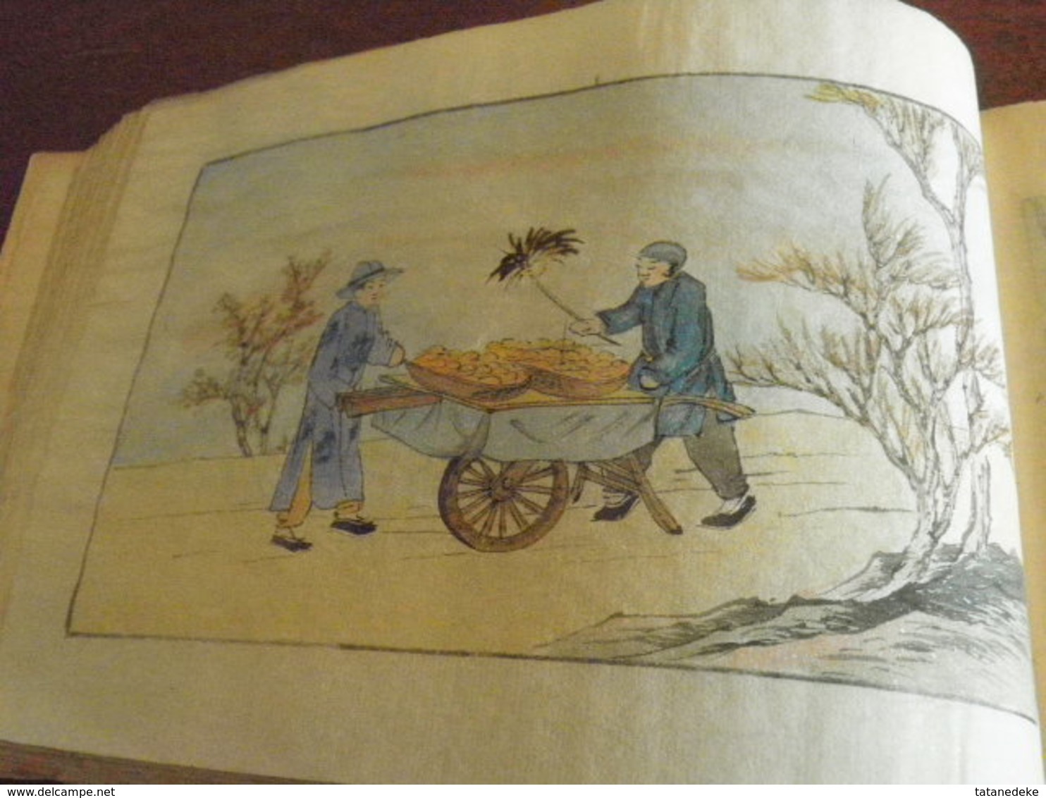 CHINE - CHINA - Ancien recueil de 12 aquarelles de métiers chinois anciens - années 1930...