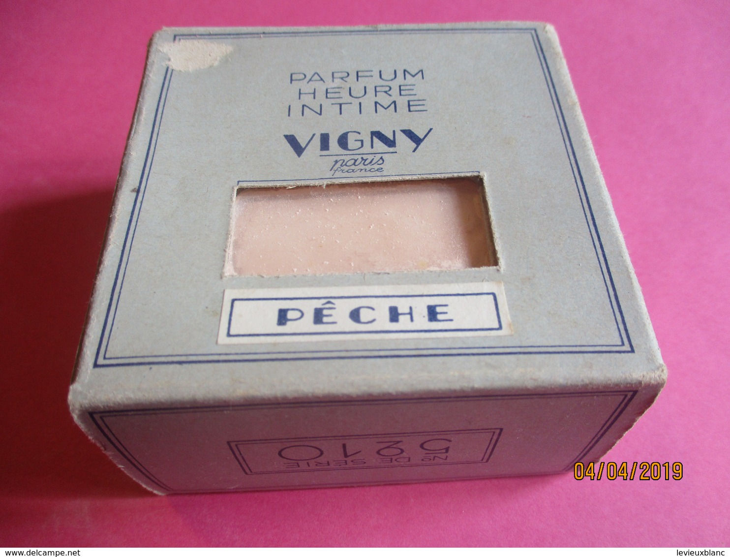 Maquillage/Boite De Poudre De Riz/VIGNY/Paris / Poudre Insolée/Parfum Heure Intime/Pêche/Vers 1930-50       PARF192 - Kosmetika