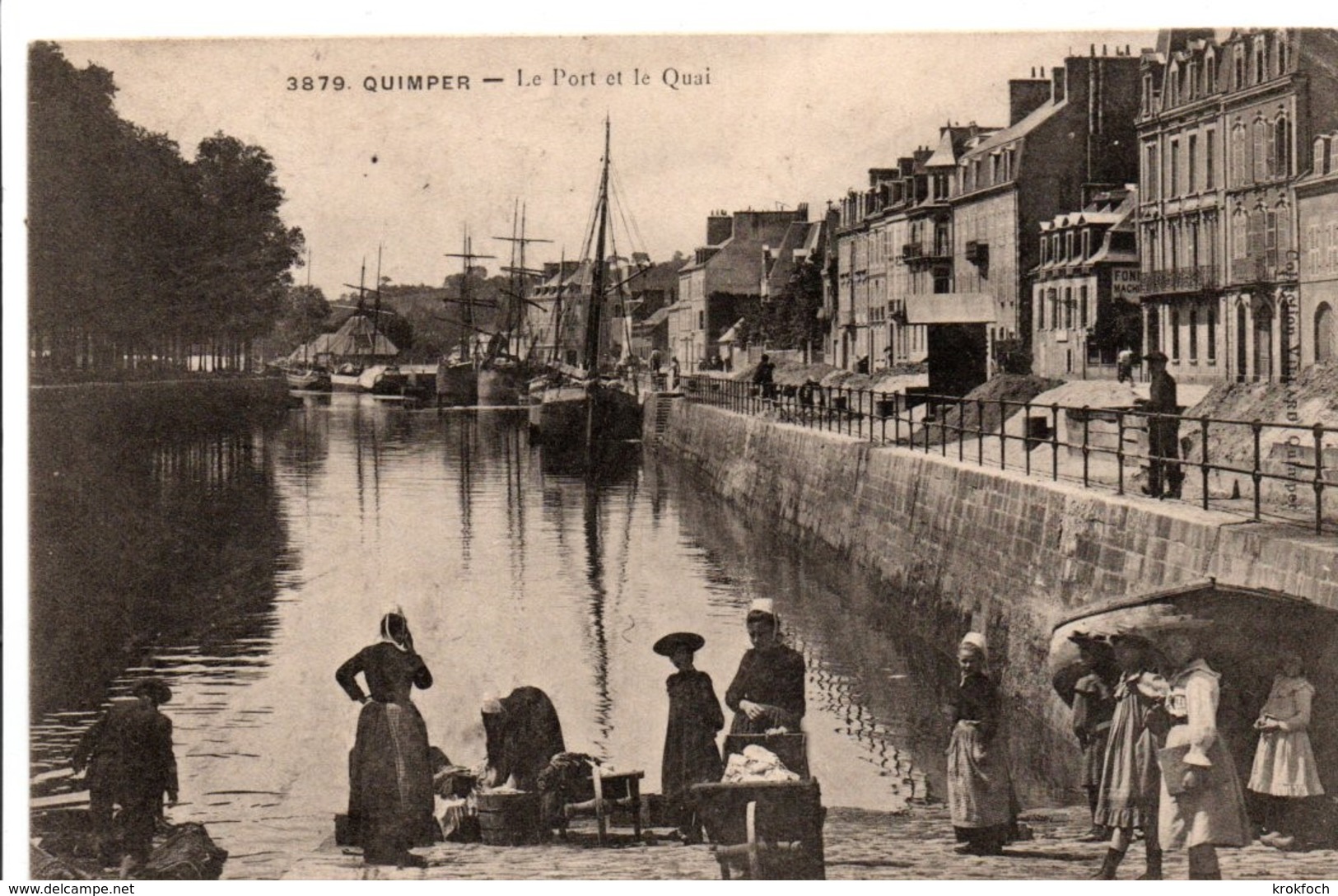Quimper 1907 - Le Port & Le Quai - N° 3879 - Quimper