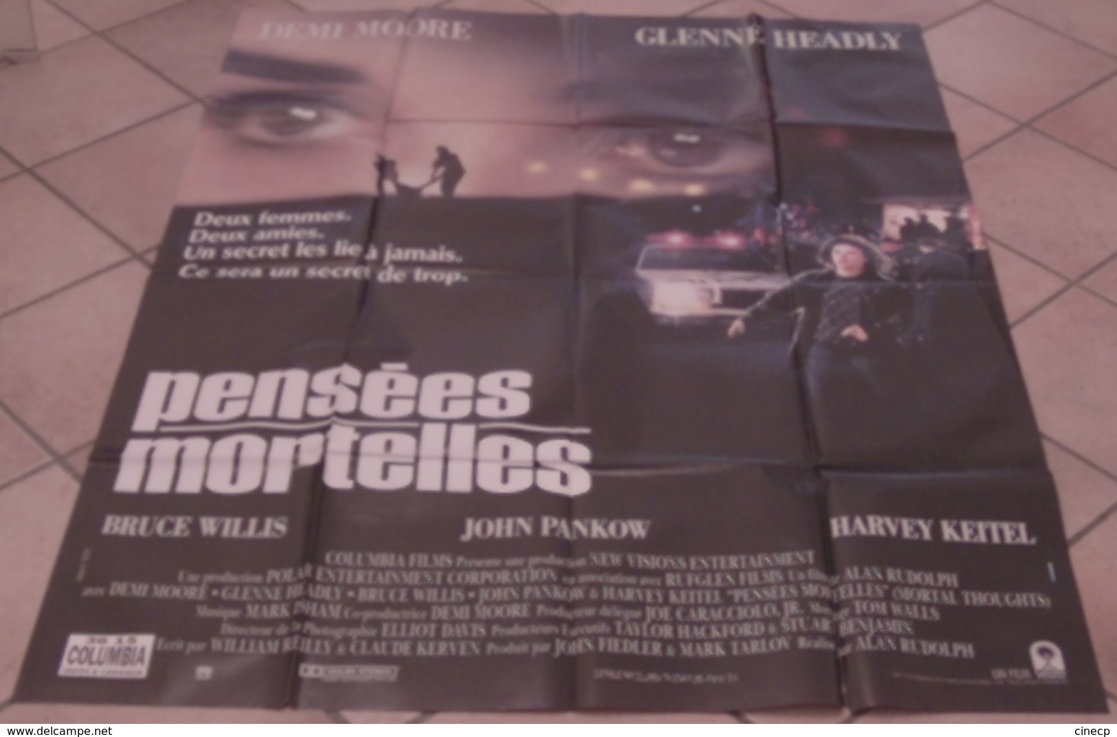 AFFICHE CINEMA ORIGINALE FILM PENSEES MORTELLES WILLIS Demi MOORE KEITEL RUDOLPH TBE 1991 - Affiches & Posters