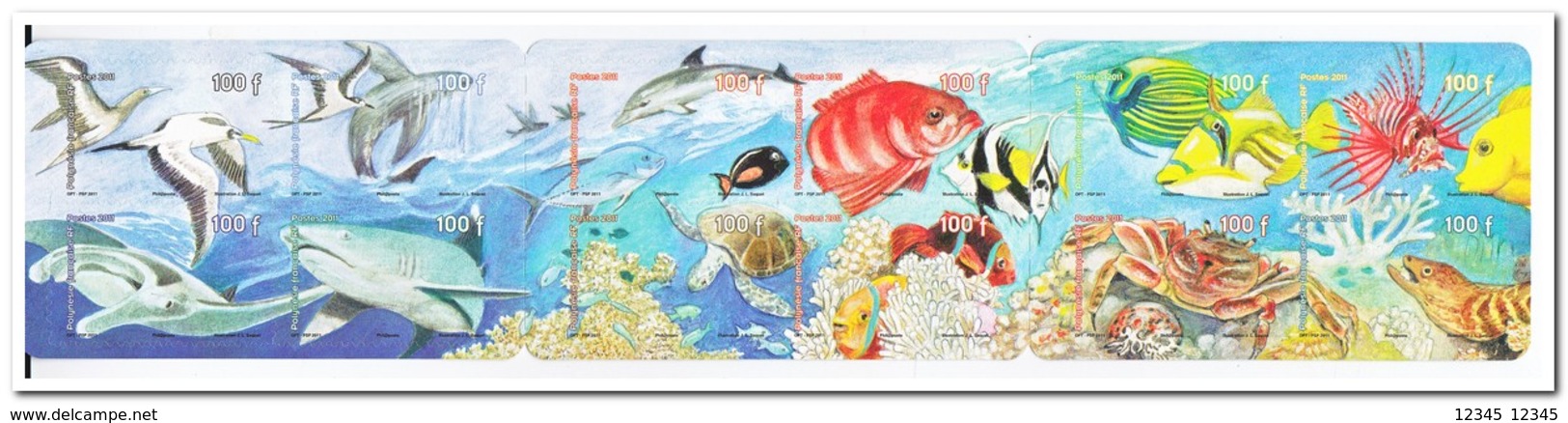 Frans Polynesië 2011, Postfris MNH, Fish, Birds ( Booklet ) - Postzegelboekjes