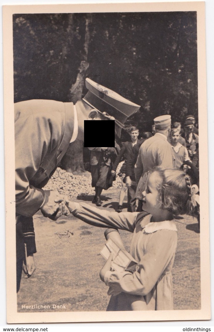 Hoffmann Fotokarte Hitler Begrüßt Kleines Kind "für Dich" Sonderstempel Bolschewismus 1943 - 1939-45