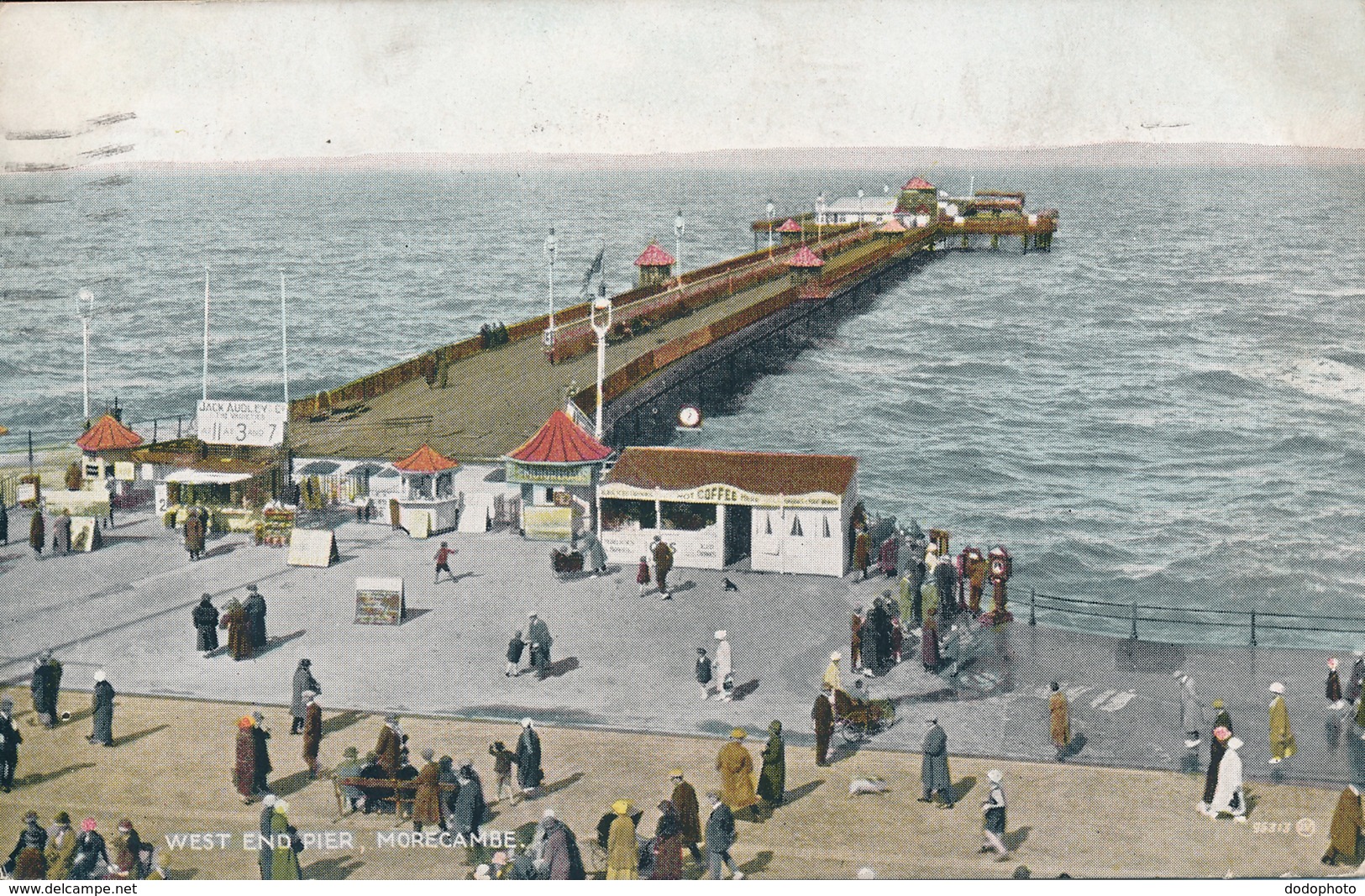 PC84525 West End Pier. Morecambe. Valentine. Valesque. 1928 - World