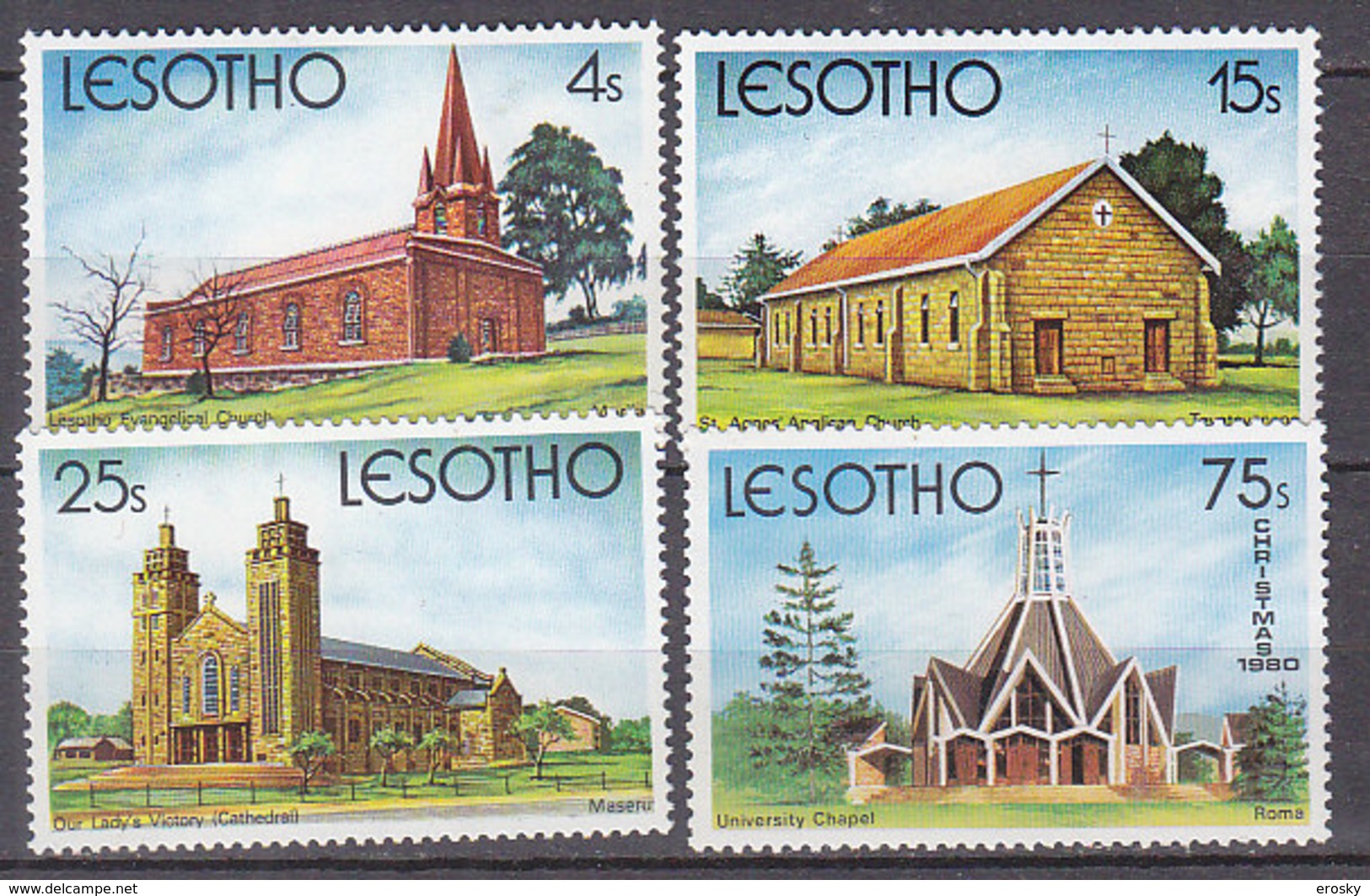 B0196 - LESOTHO Yv N°405/08 ** ARCHITECTURE - Lesotho (1966-...)