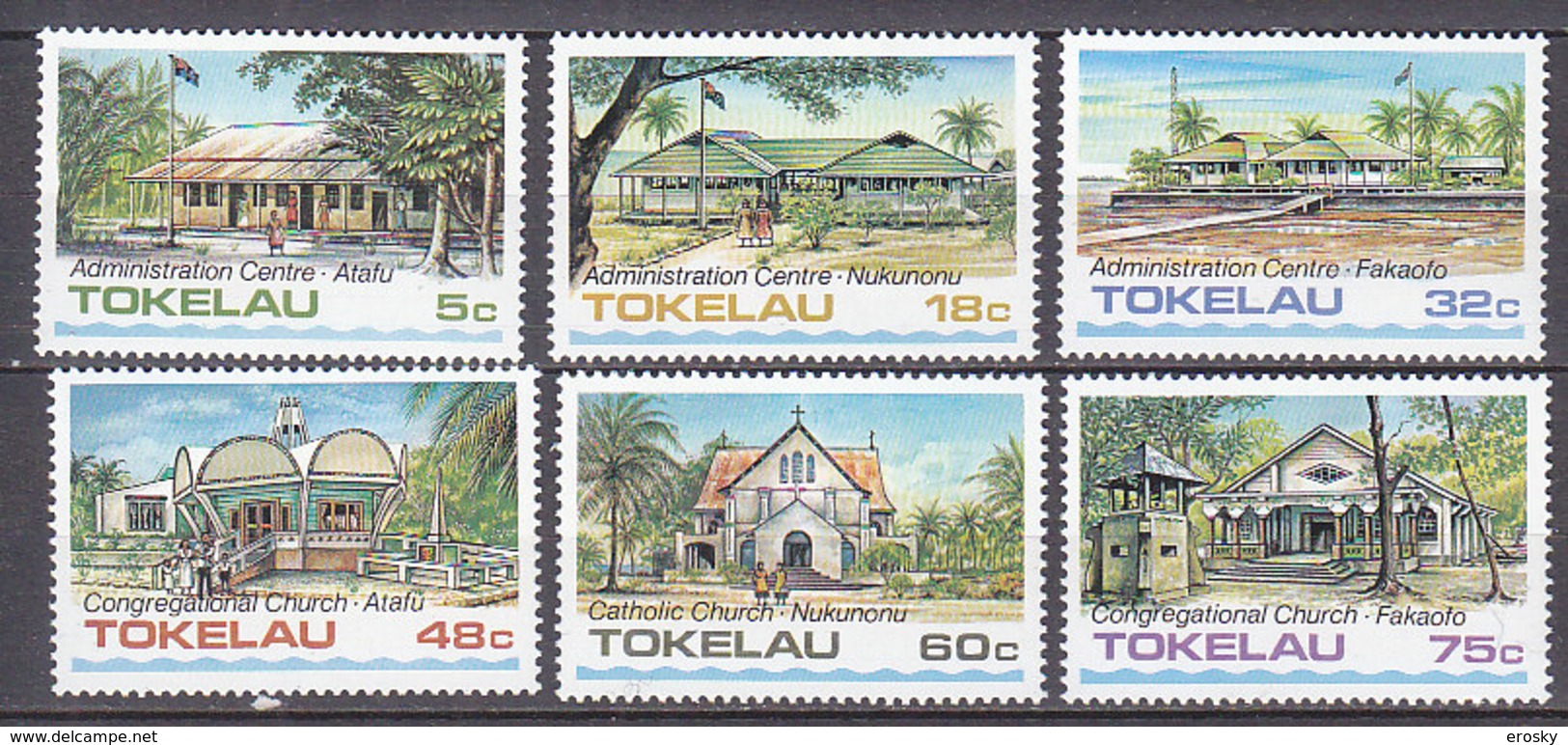 PGL AD387 - TOKELAU Yv N°124/29 ** ARCHITECTURE - Tokelau
