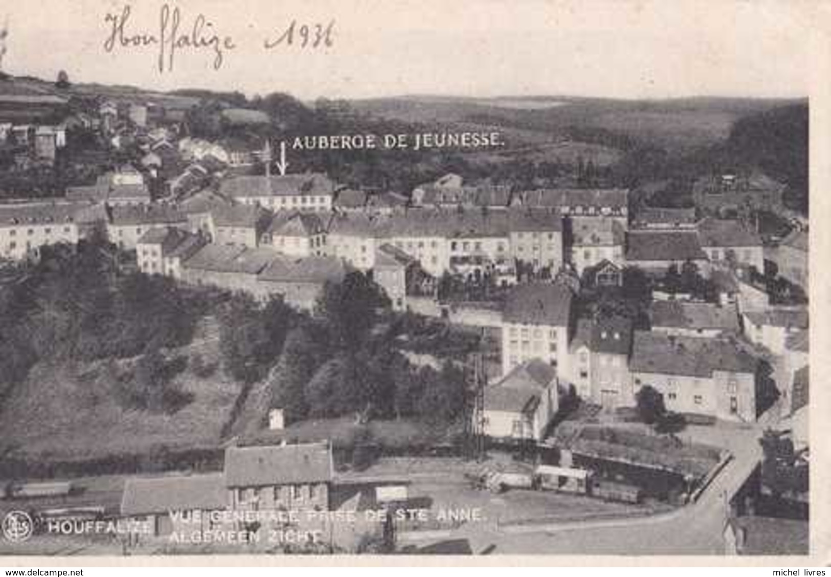 Houffalize - Vue Générale Prise De Ste Anne - Auberge De Jeunesse - Circulé En 1936 - Nels - TBE - Houffalize