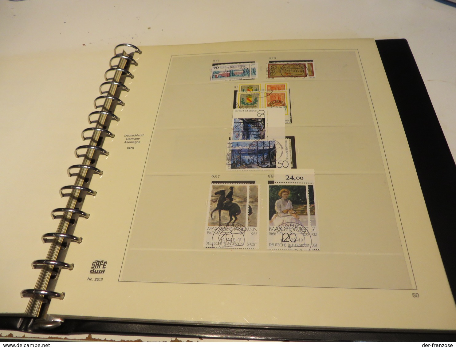 DEUTSCHLAND 1976 bis 1984 Posten o /   ** /   MARKEN auf SAFE-dual - VORDRUCKSEITEN im BINDER