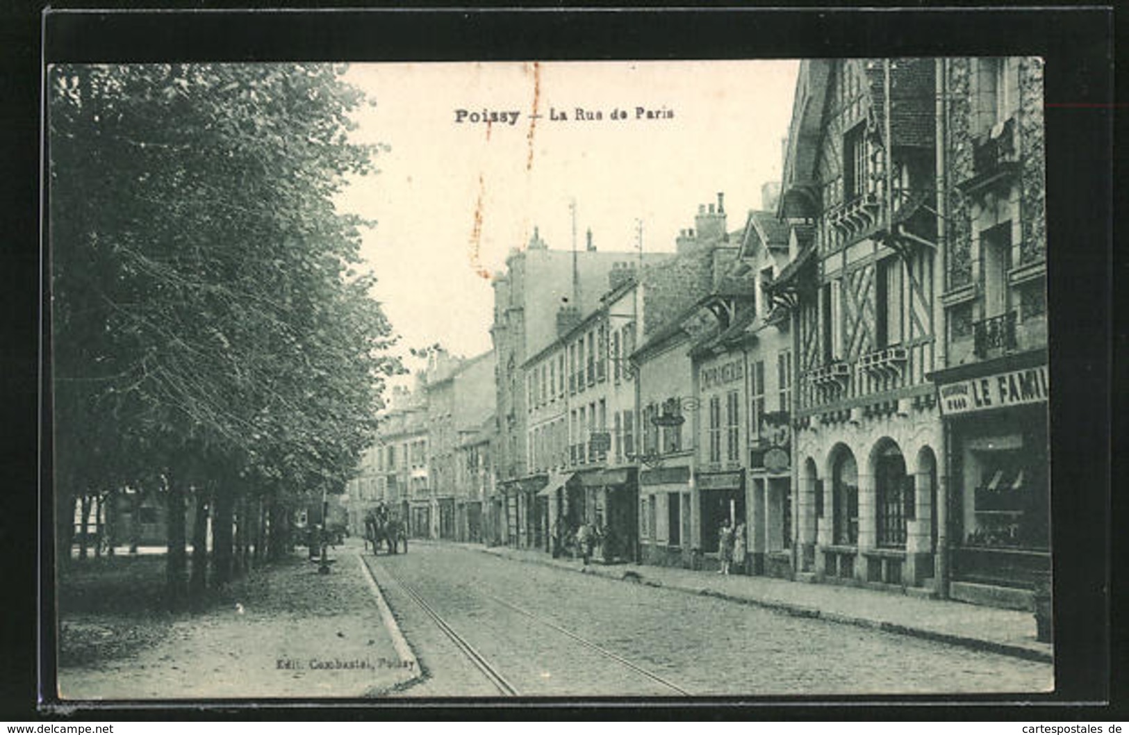 CPA Poissy, La Rue De Paris - Poissy