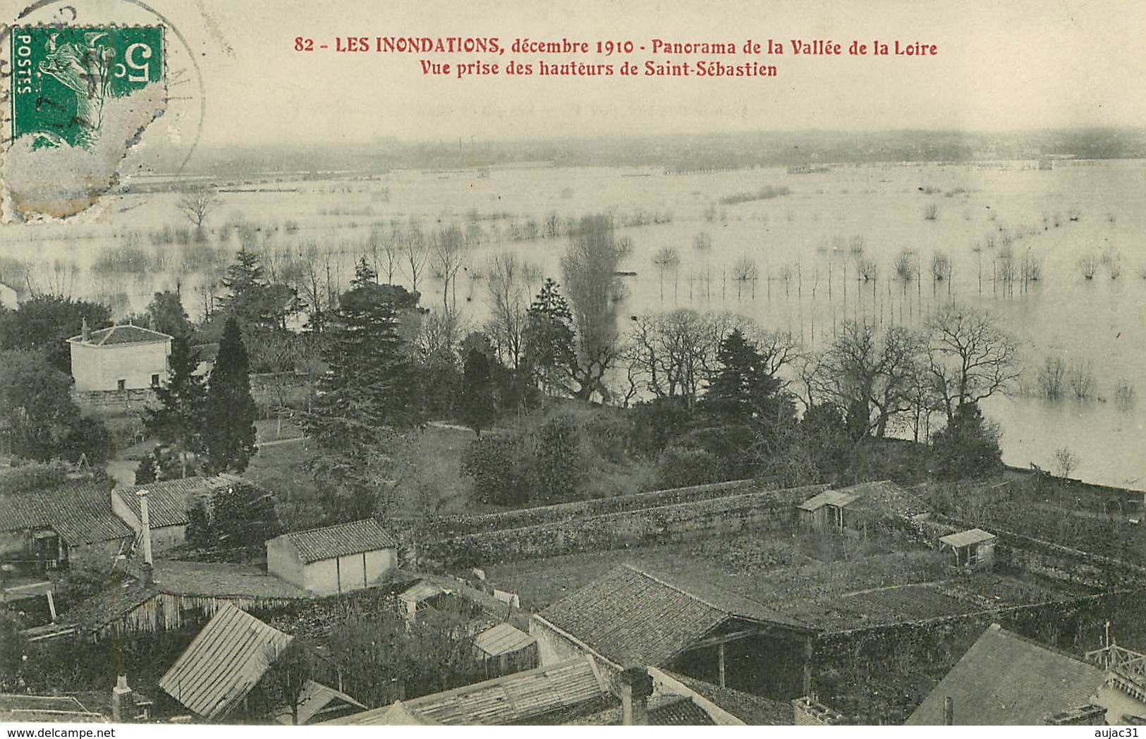 Dép 44 - St Sébastien Sur Loire - Saint Sébastien Sur Loire - Les Inondations Décembre 1910 - Panorama De La Vallée - Saint-Sébastien-sur-Loire