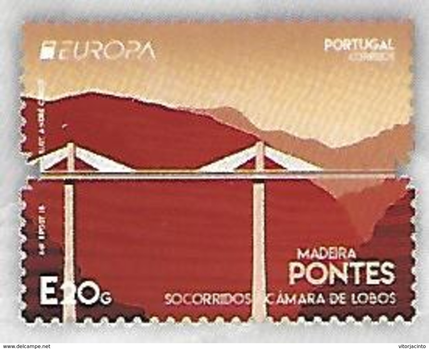 EUROPA Bridges 2018 - PORTUGAL (Madeira) - Souvenir Sheet And Printed Color Proof + Real Stamp - 2018