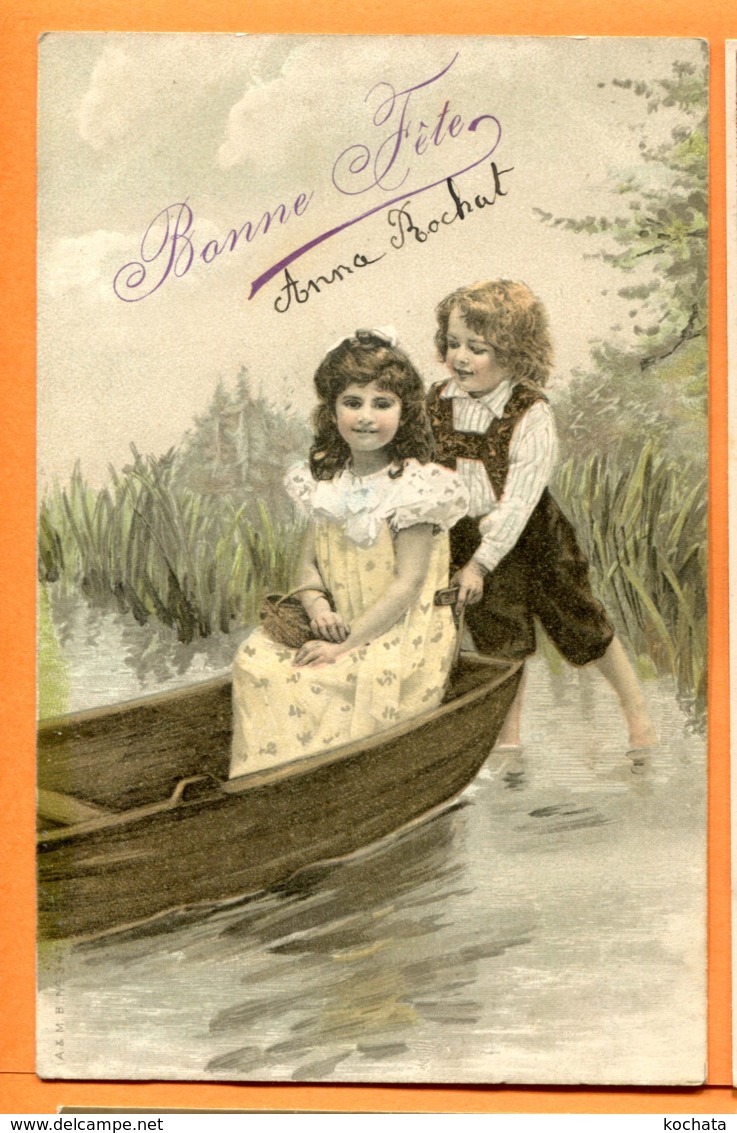 FR403, Enfants, Barque, Fantaisie, Précurseur, Circulée 1906 - Sonstige & Ohne Zuordnung