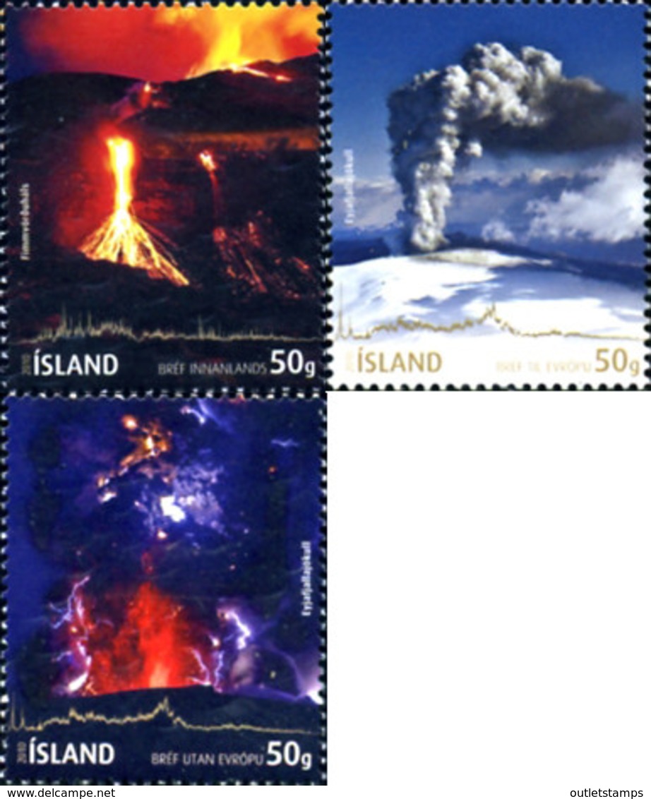 Ref. 252744 * NEW *  - ICELAND . 2010. ERUPCION DEL VOLCAN EYJAFJALLAJ�KLI - Unused Stamps