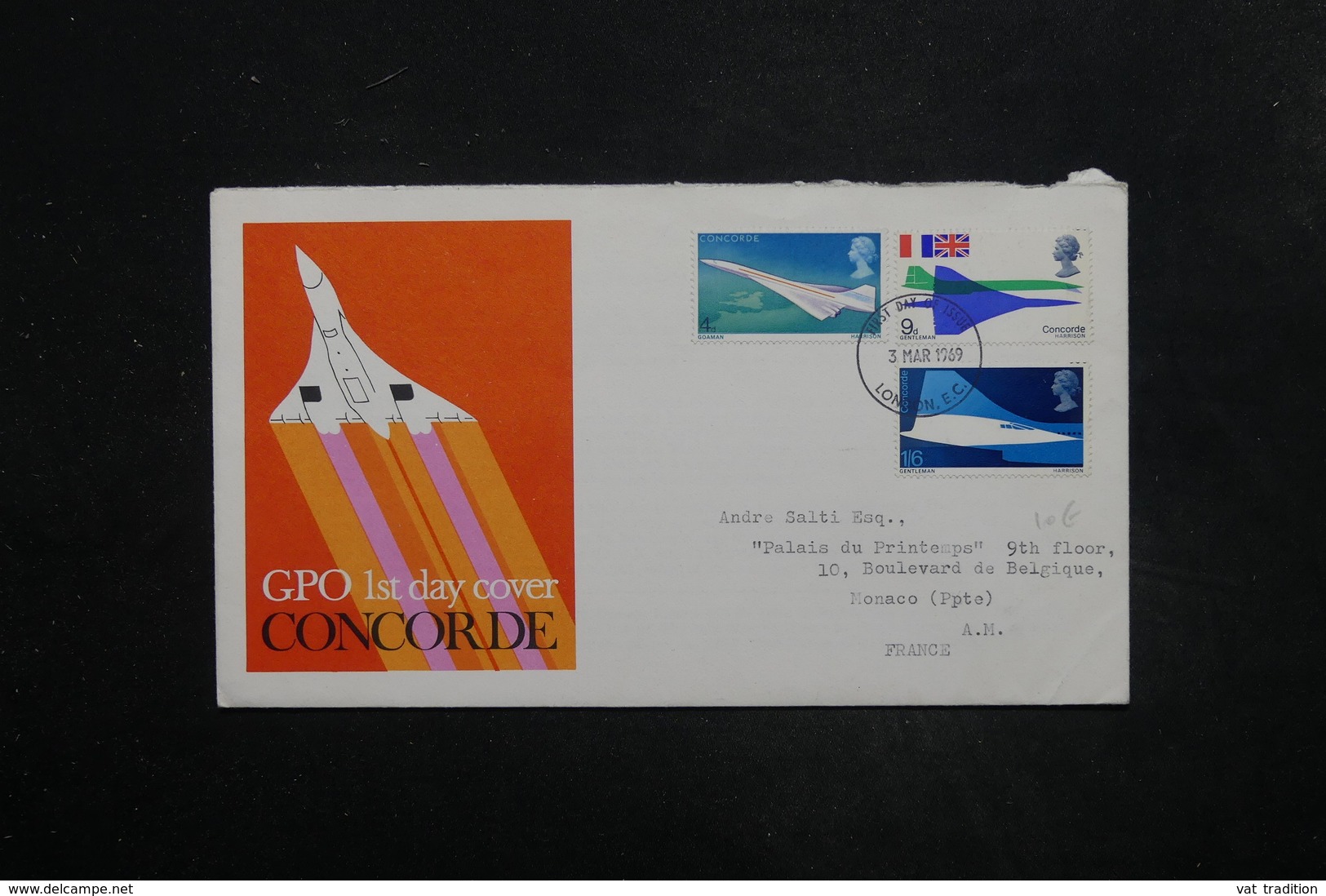 ROYAUME UNI - Enveloppe FDC Concorde En 1969 - L 27344 - 1952-1971 Em. Prédécimales