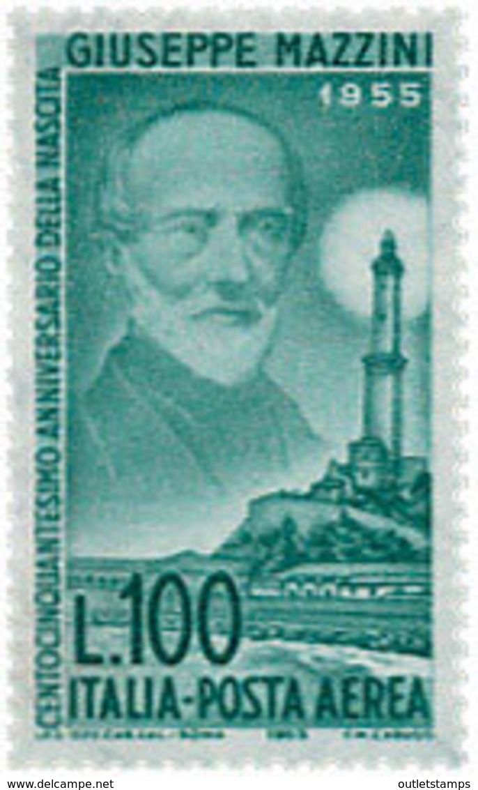 Ref. 375592 * HINGED *  - ITALY . 1955. 150th ANNIVERSARY OF THE BIRTH OF GIUSEPPE MAZZINI. 150 ANIVERSARIO DEL NACIMIEN - 1946-60: Nuovi